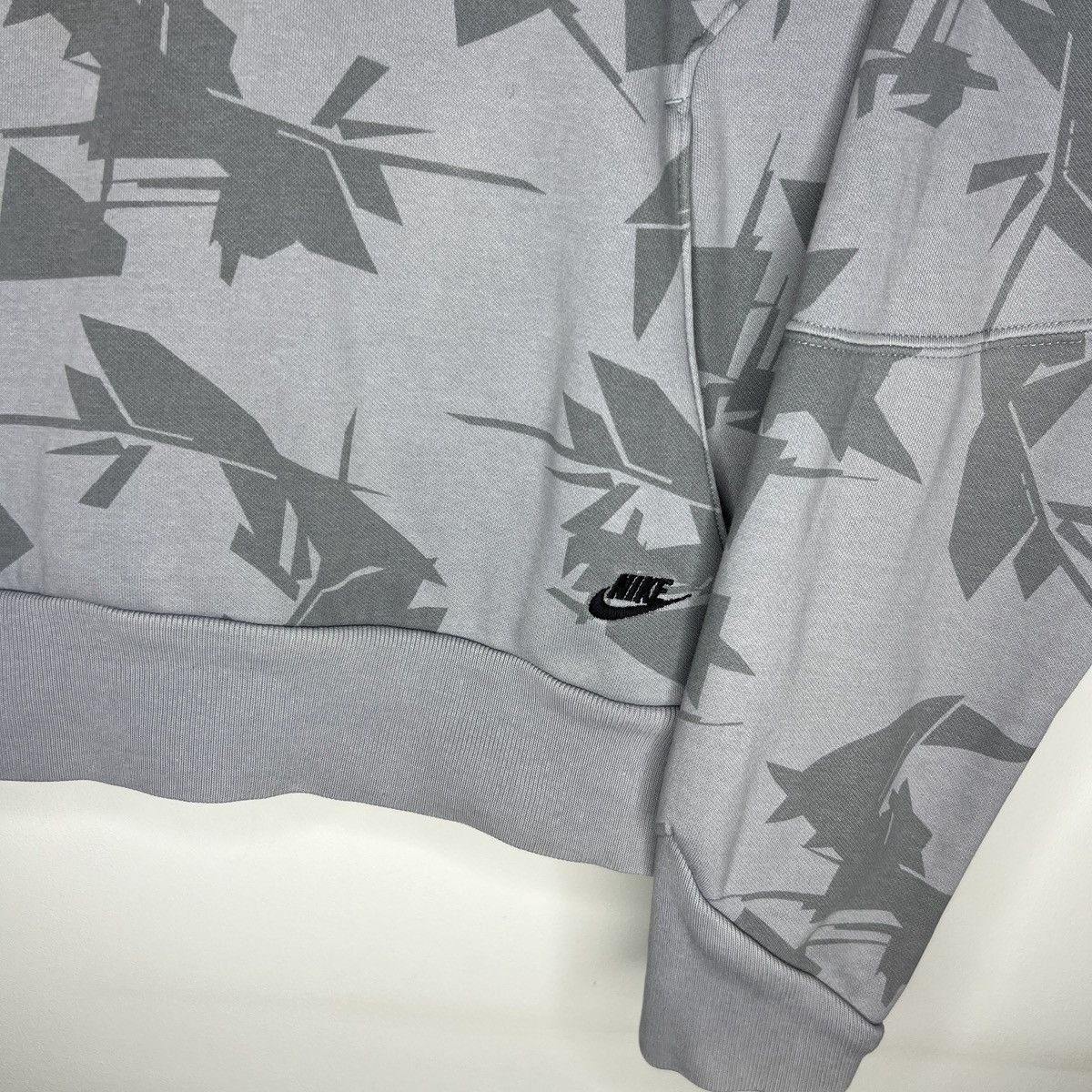 Nike × Vintage Vintage Nike Hoodie Grey Air Logo Swoosh Boxy 90s Y2K RARE Size US M / EU 48-50 / 2 - 5 Thumbnail