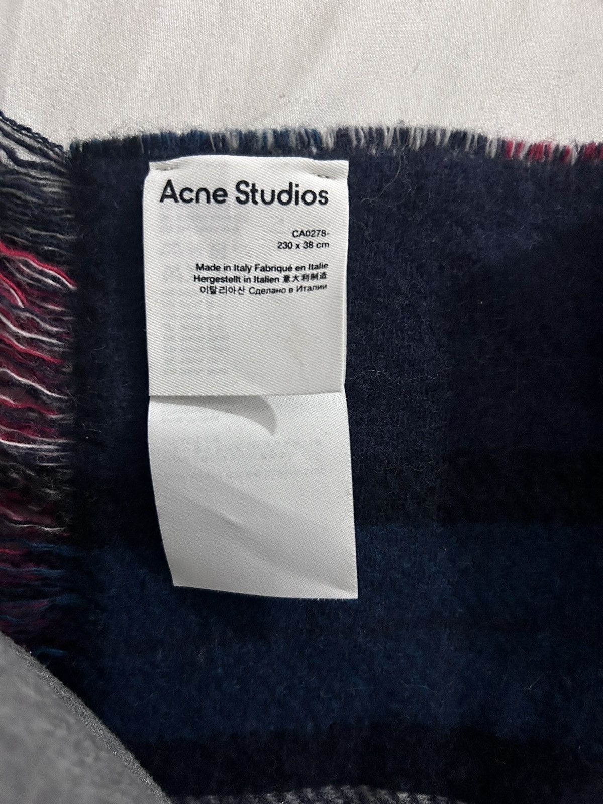 Acne Studios Acne Studios Mixed Checked Wool Scarf Size ONE SIZE - 4 Thumbnail
