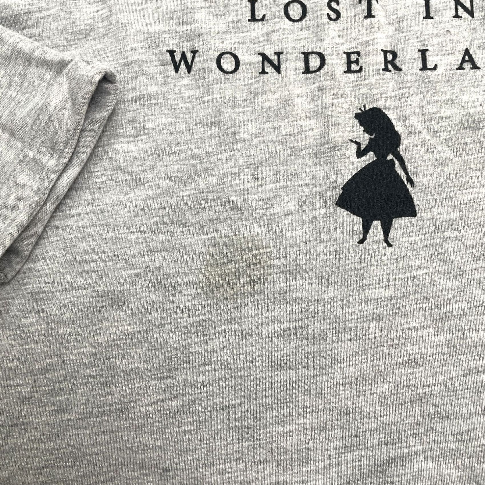 Disney Disney Alice In Wonderland Graphic T-Shirt Womens XL Gray Long Sleeve Casual Tee Size XL / US 12-14 / IT 48-50 - 4 Thumbnail
