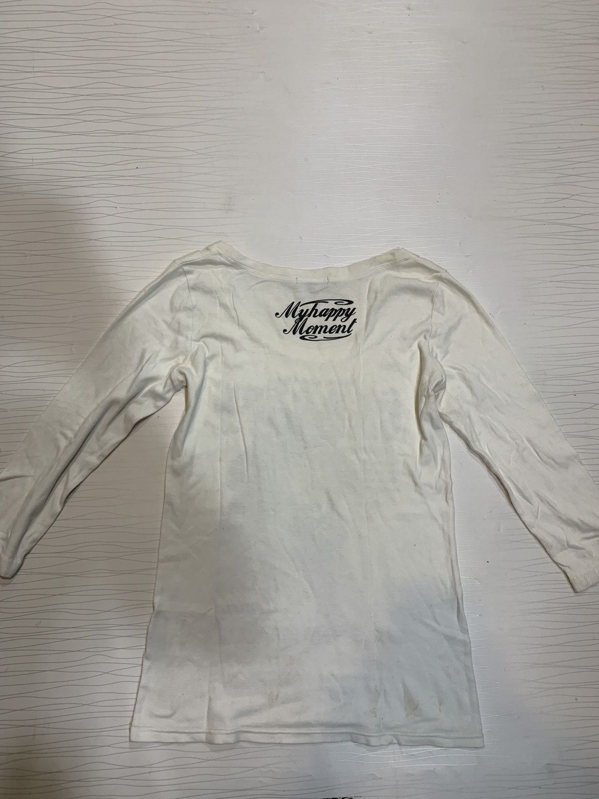 Brandy Melville Y2K Cardiff Graphic Baby Tee 🌸🤍 Size L / US 10 / IT 46 - 4 Thumbnail