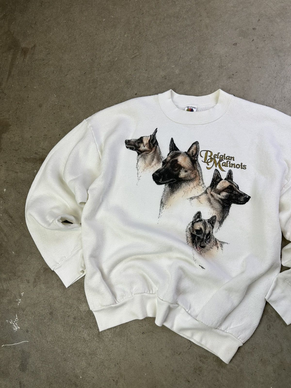 Vintage Vintage Dog Sweatshirt 90s Animal Crewneck Belgian Malinois Size US XL / EU 56 / 4 - 2 Thumbnail