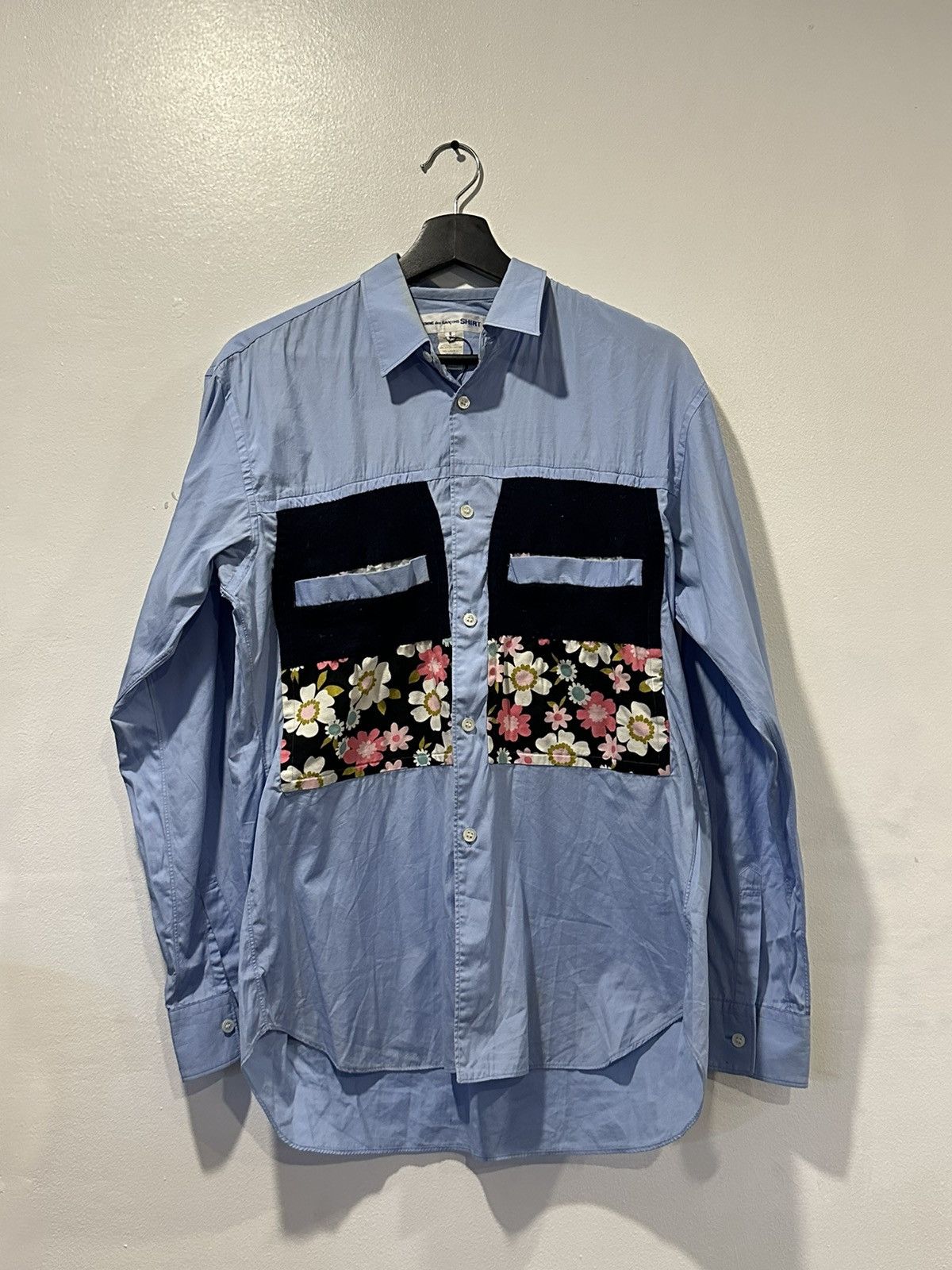 image of Comme Des Garcons Comme Des Garçons - Button-Up Shirt in Baby Blue, Men's (Size Small)