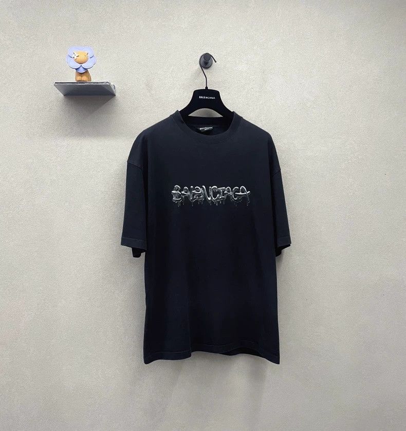 Balenciaga Balenciaga Jelly graffiti Logo letter printing short sleev Size US S / EU 44-46 / 1 - 1 Thumbnail