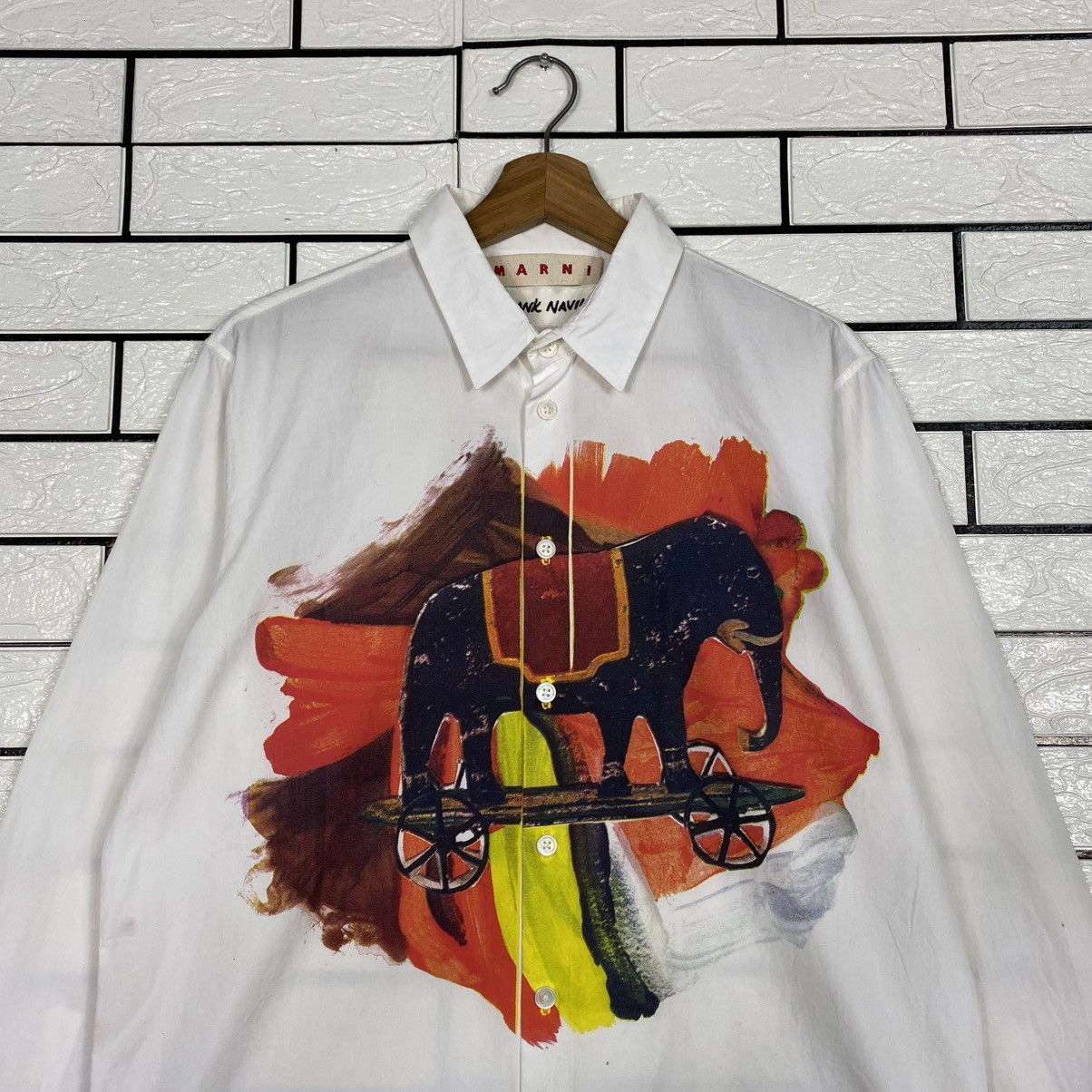 Marni 🔥BUTTON UPS MARNI X FRANK NAVIN OVER PRINT Size M / US 6-8 / IT 42-44 - 3 Thumbnail
