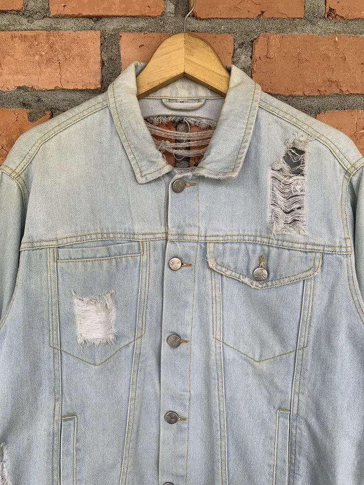 Misbhv SS16 ripped DRAINED washed blue denim jacket Size US M / EU 48-50 / 2 - 11 Thumbnail