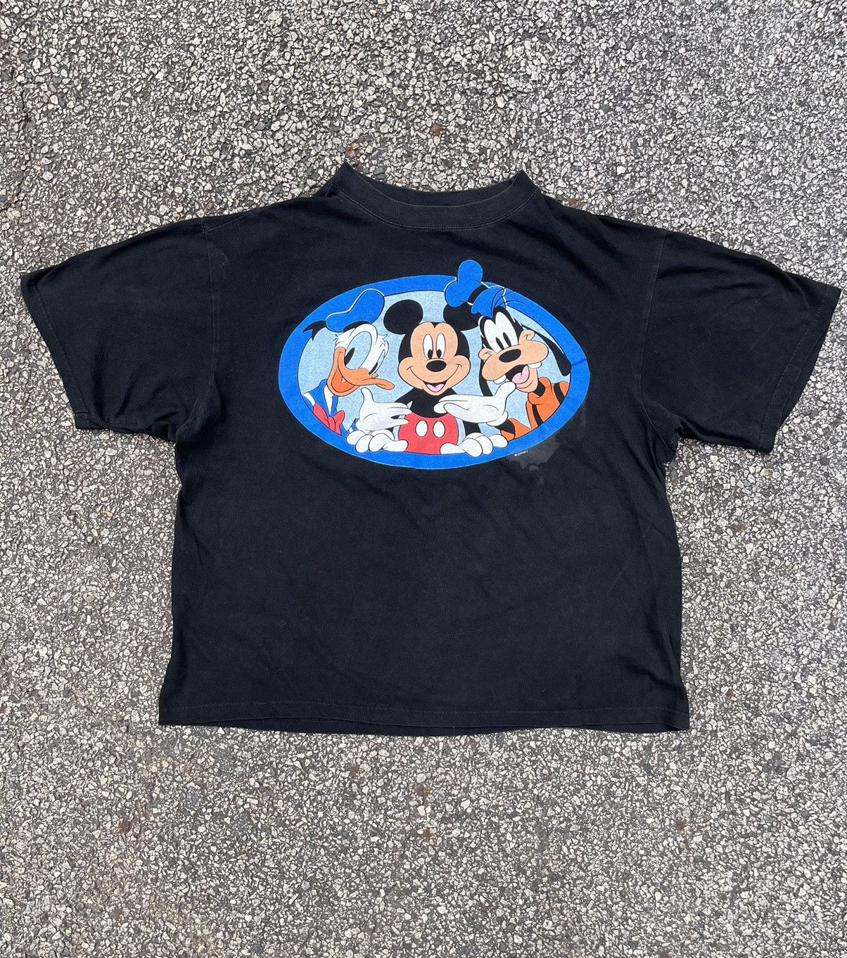 Disney × Vintage Vintage 90s Disney Mickey Mouse Boxy Tee Size US XL / EU 56 / 4 - 1 Thumbnail