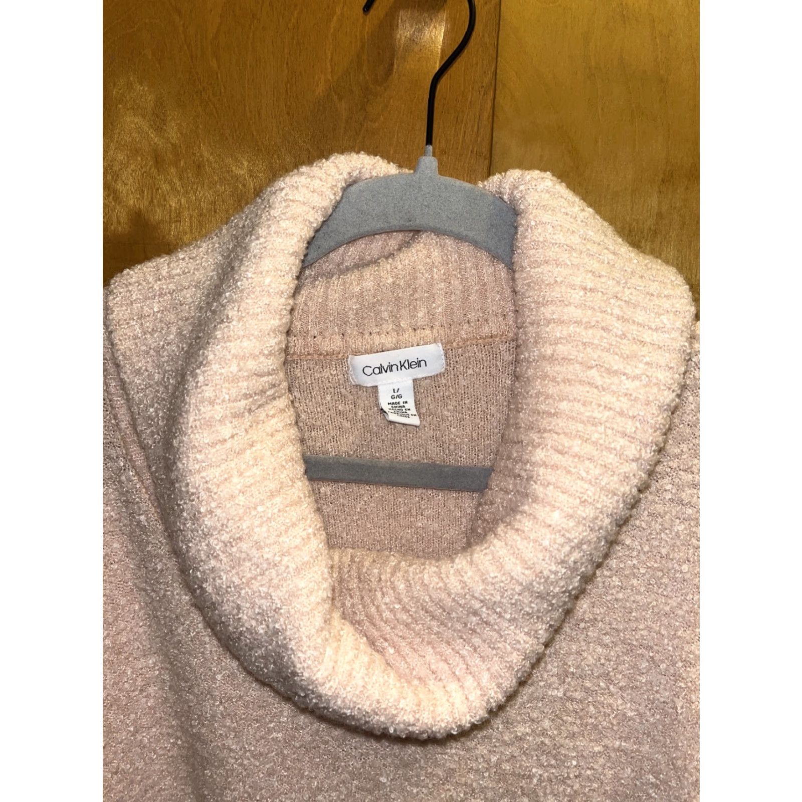 Calvin Klein Calvin Klein Women’s Sweater Shirt Pink Cowl Neck Dramatic All Seasons Long Sleeve Regular Size L Size L / US 10 / IT 46 - 2 Thumbnail