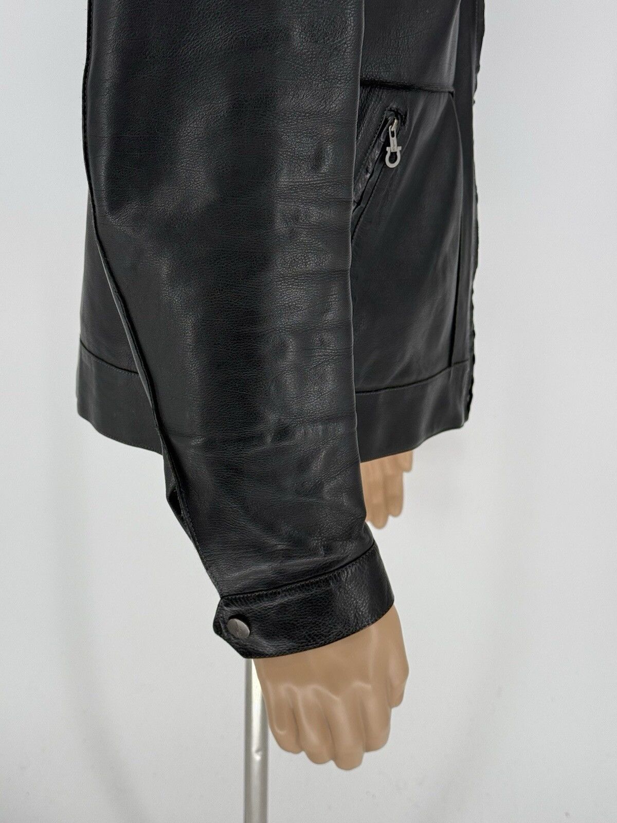 Salvatore Ferragamo Men’s Salvatore Ferragamo Black Leather Jacket Size 50 Size US M / EU 48-50 / 2 - 5 Thumbnail