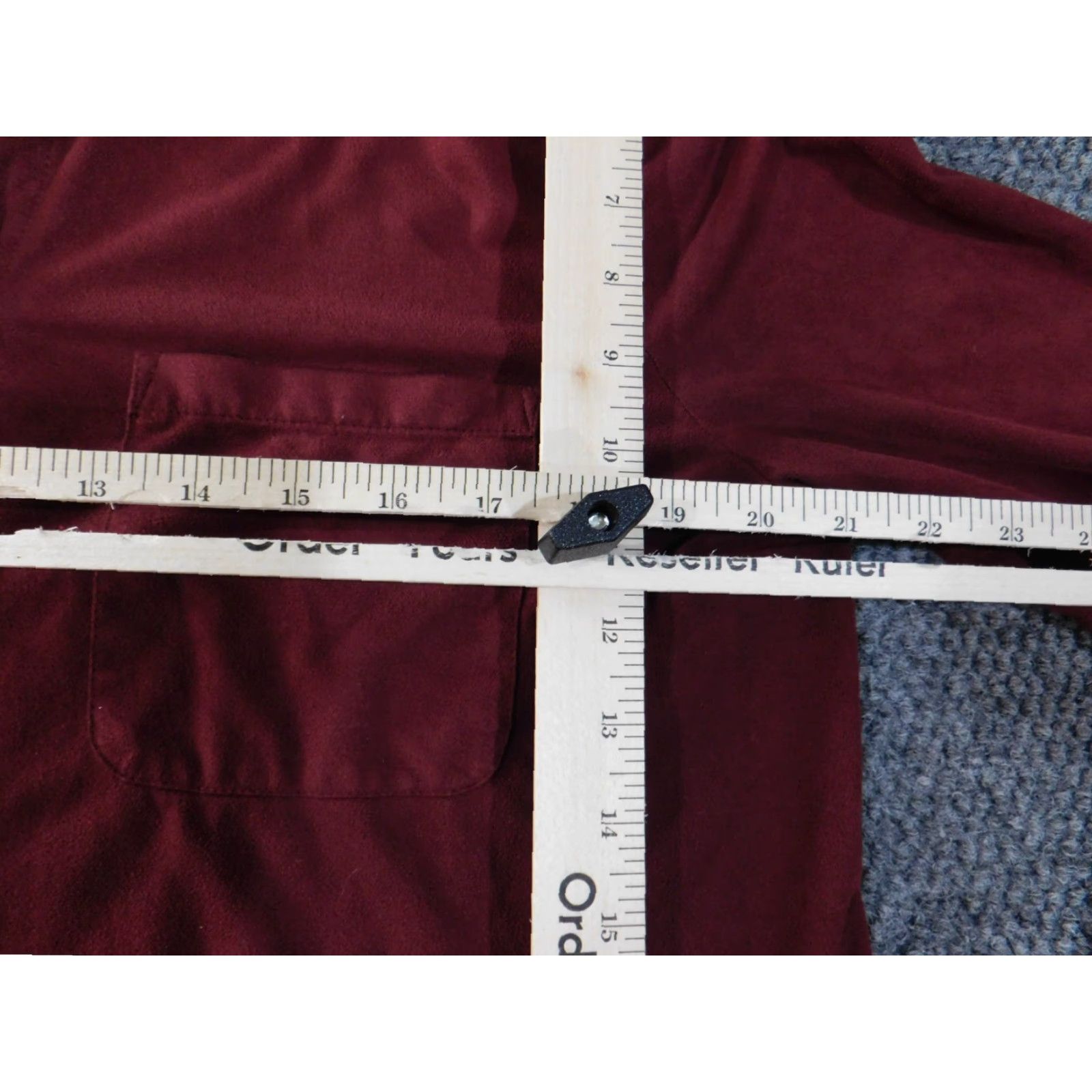 Vintage Chicos Button-Up Shirt Women Red 2 Long Sleeve Round Neck Pockets Cotton woven Casual Basic Vintage No Size XS / US 0-2 / IT 36-38 - 5 Thumbnail