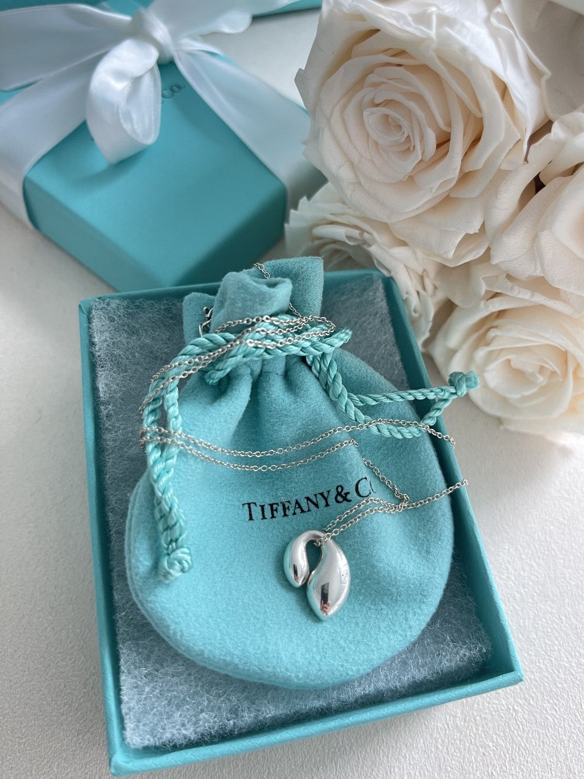 Tiffany & Co. Tiffany & Co Elsa Peretti Double Teardrop Necklace $500 NEW Size ONE SIZE - 6 Thumbnail