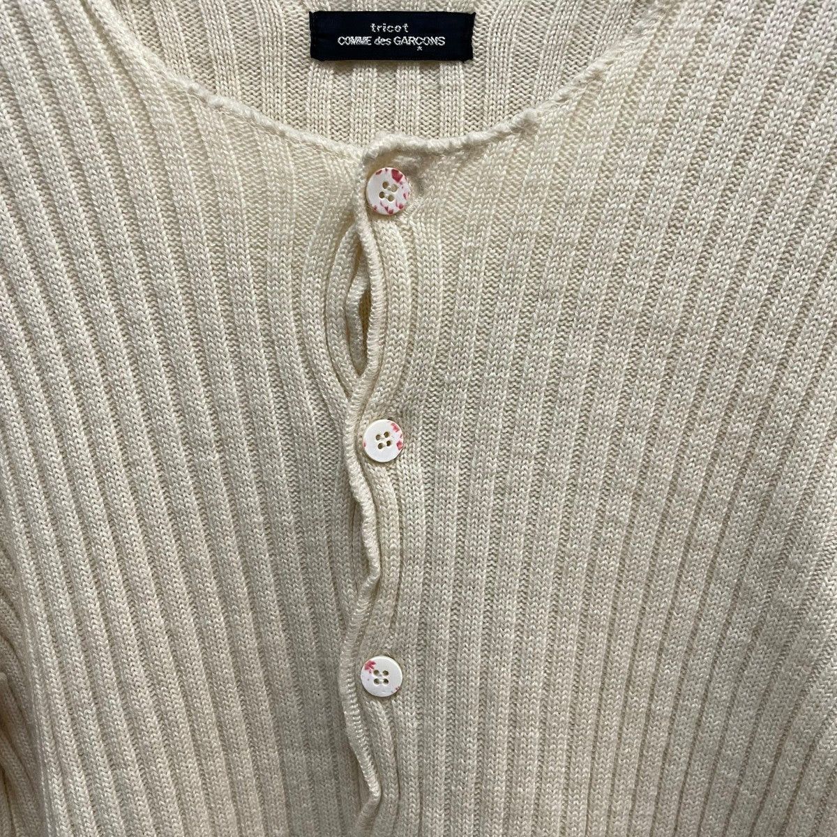 Tricot Comme des Garcons Archive 1993 Ribbed Knit Cardigan Size S / US 4 / IT 40 - 3 Thumbnail