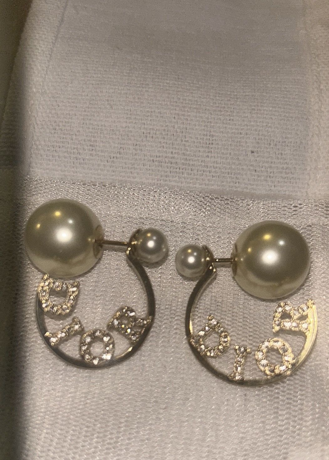 Dior Dior Tribales Earrings Gold-Finish Metal White Resin Pearl Size ONE SIZE - 5 Thumbnail