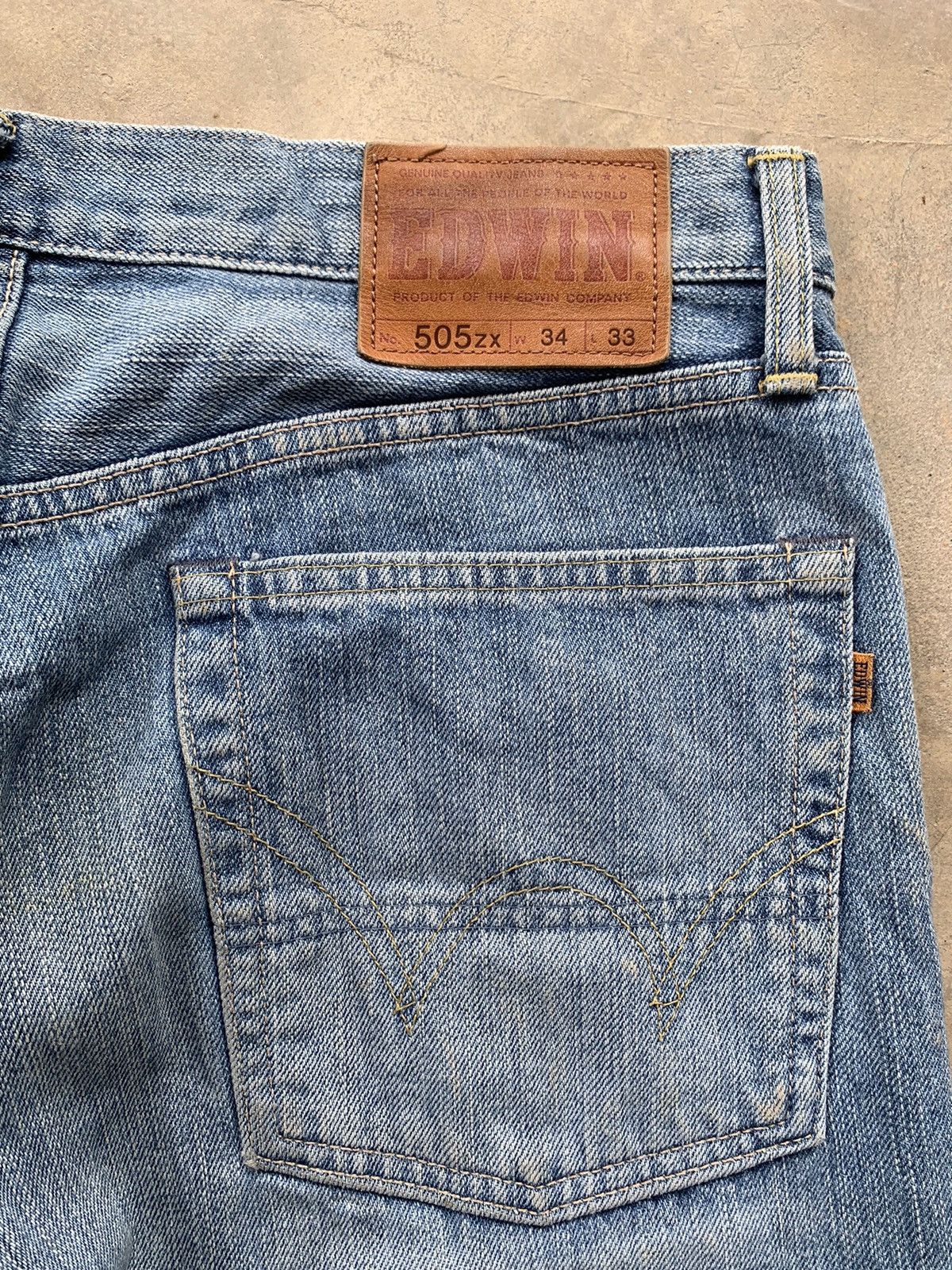 Edwin × Vintage Vintage Edwin 505 Redline Selvedge Distressed Denim Size US 34 / EU 50 - 8 Thumbnail