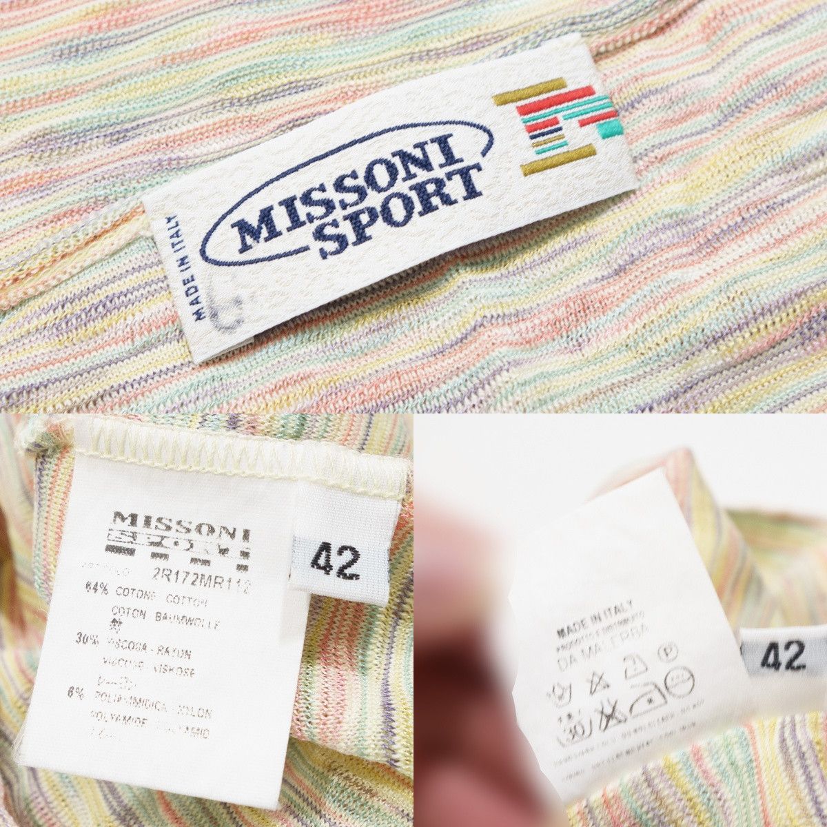 Missoni 90s Missoni Sport Space-Dye Melange Knit Top Y2K Size M / US 6-8 / IT 42-44 - 8 Thumbnail