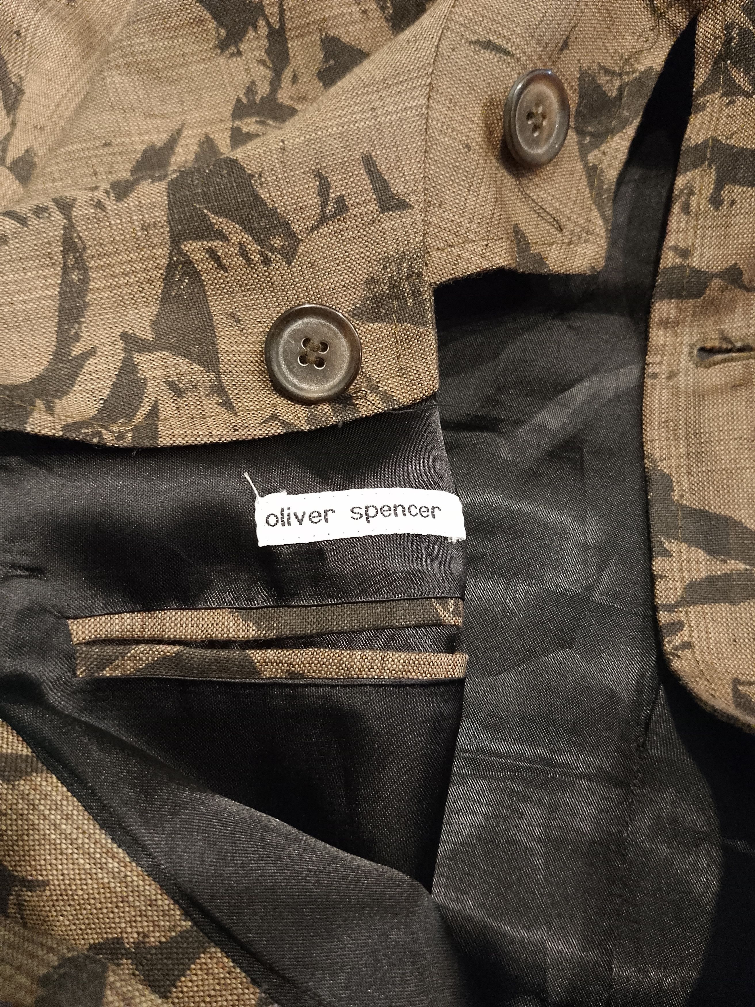 Vintage × s.Oliver Vintage Oliver Spencer Military Heringbone Linen Wool Size US L / EU 52-54 / 3 - 10 Thumbnail