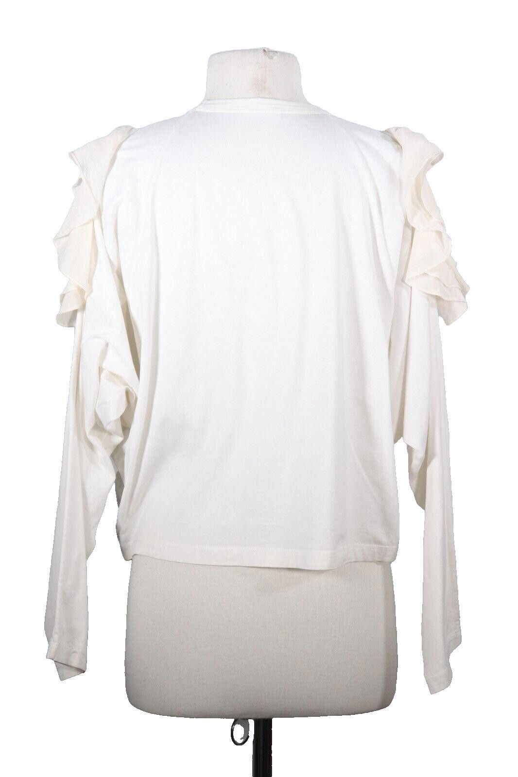 chloma Chloe Women's Medium Optic White Cold Shoulder Top T-Shirt Size M / US 6-8 / IT 42-44 - 6 Thumbnail