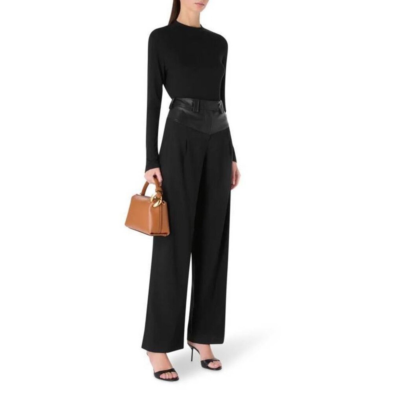 Christopher Esber Christopher Esber Straight Leg Pants wool leather straight 8 Size 30" / US 8 / IT 44 - 3 Thumbnail