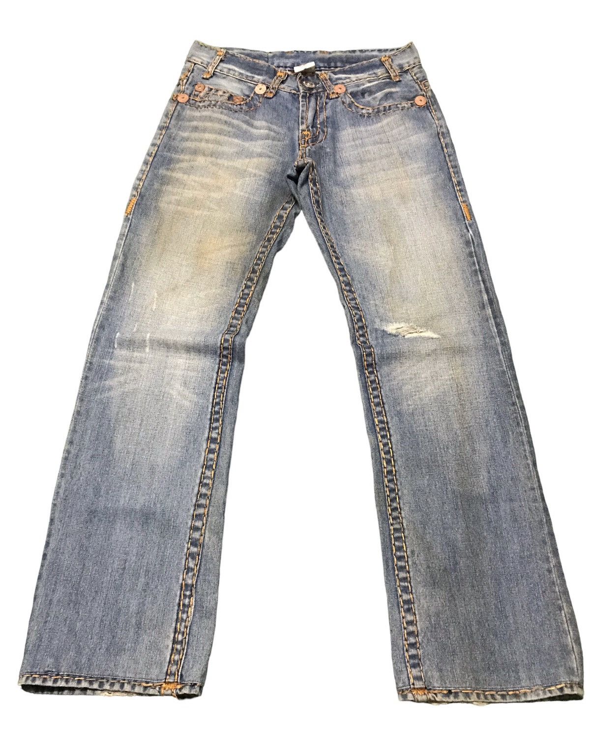True Religion Vintage True Religion Billy Super T Distressed Denim Jeans Size US 30 / EU 46 - 1 Thumbnail