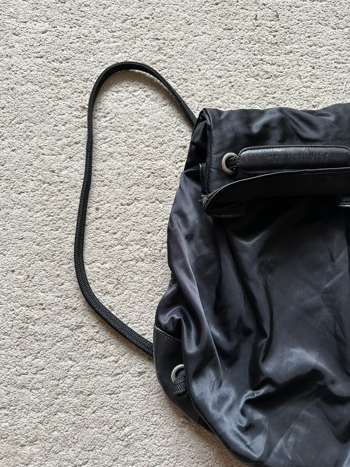 Tokio Kumagai 1980s Tokio Kumagai folded Drawstring Nylon Backpack Size ONE SIZE - 5 Thumbnail
