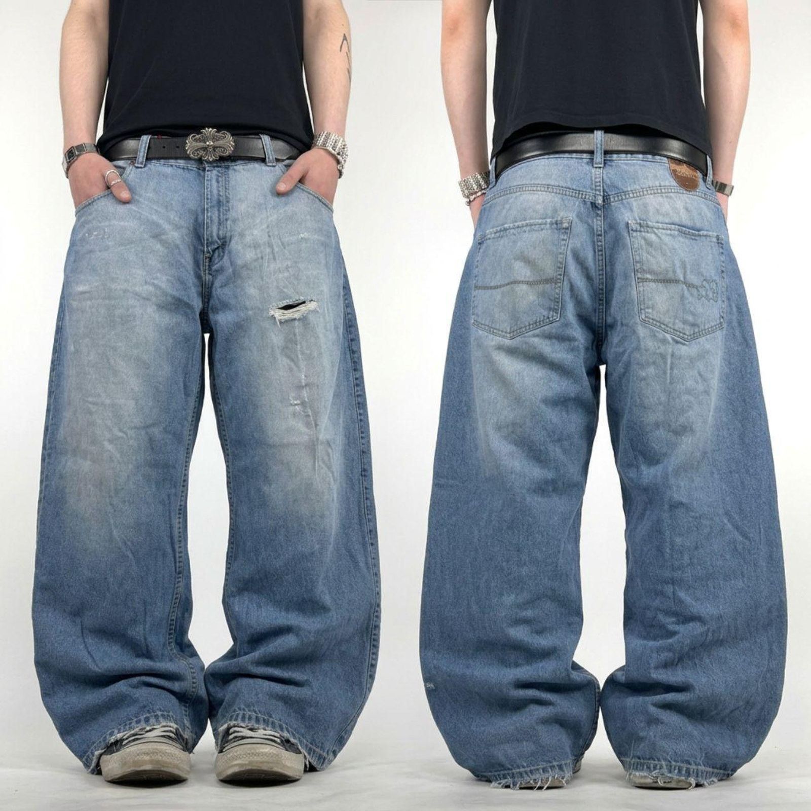 Japanese Brand × Mecca × Vintage Vintage y2k mecca skater archive baggy wide leg faded jeans Size US 38 / EU 54 - 1 Thumbnail