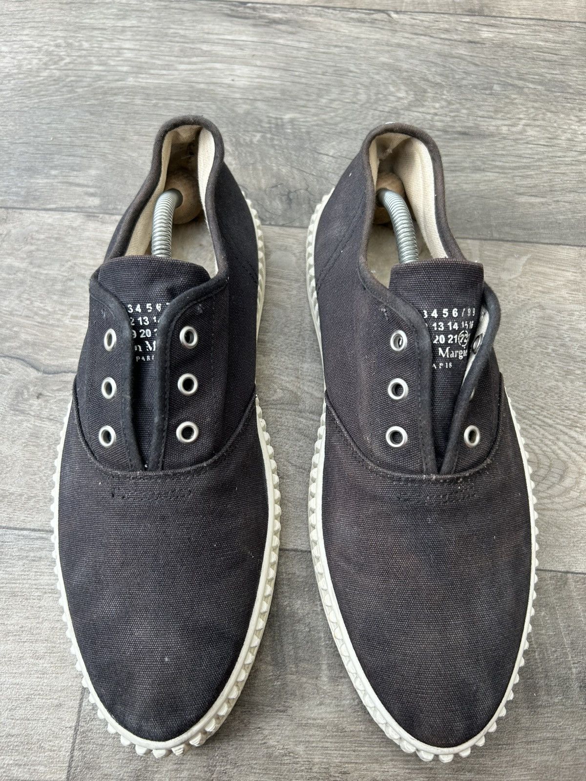 Maison Margiela Maison Margiela Almond Low-Top Canvas Sneakers Size US 10 / EU 43 - 1 Thumbnail