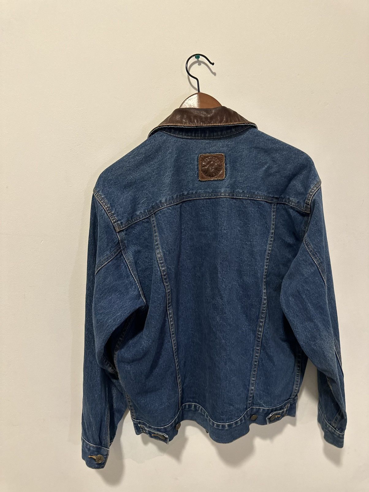 Marlboro Vintage 1990 Marlboro Denim Jacket w/ leather collar Size US S / EU 44-46 / 1 - 2 Thumbnail
