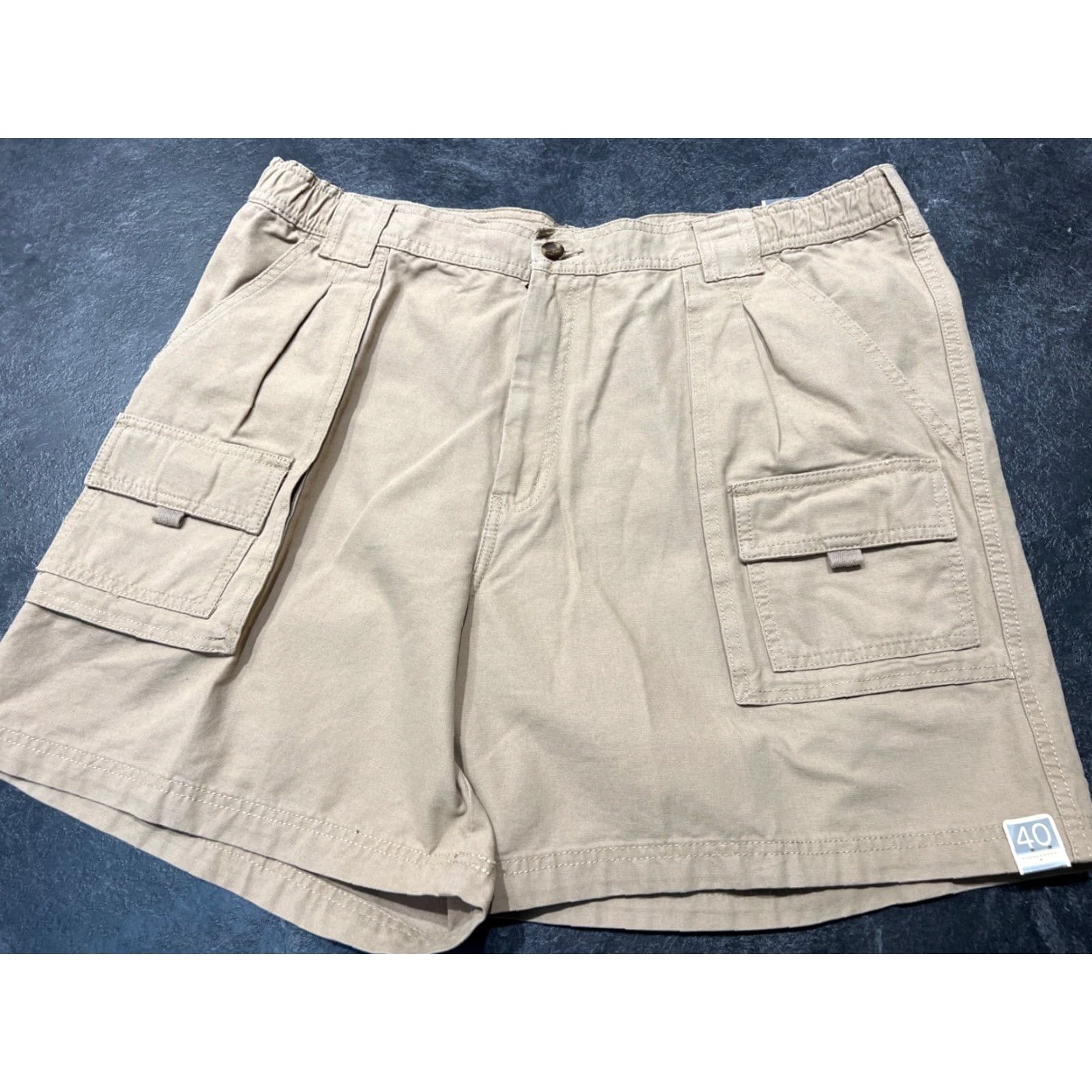 Vintage Saddlebred Casual Cargo Shorts 40x7 40W Beige Men Regular 40 7” Khaki Casual Saddlebred Mens Size US 40 / EU 56 - 5 Thumbnail
