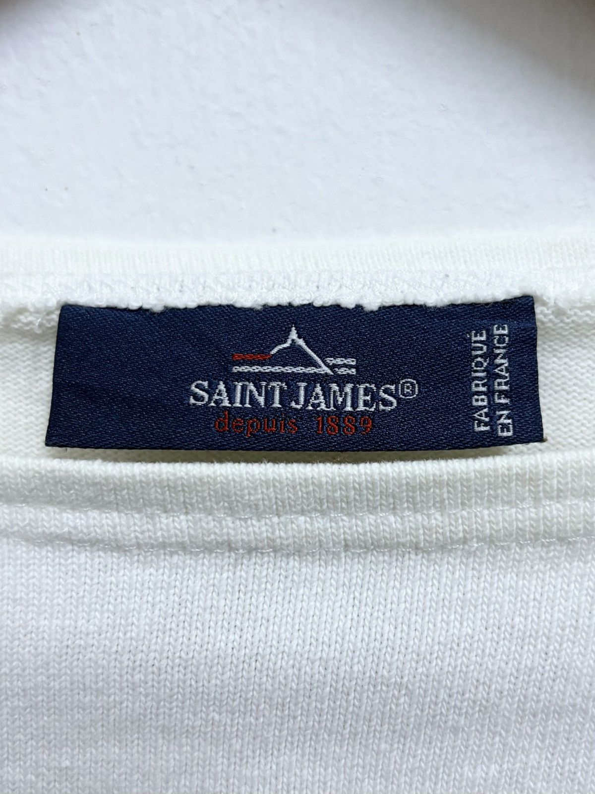 Saint James 2000's Saint James Minquiers White L/S T-Shirt Size US M / EU 48-50 / 2 - 9 Thumbnail
