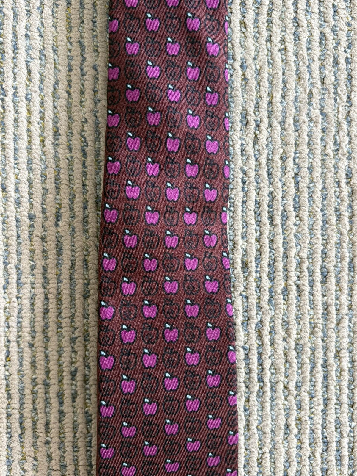Fendi Silk FF Apple Print Tie Size ONE SIZE - 2 Thumbnail