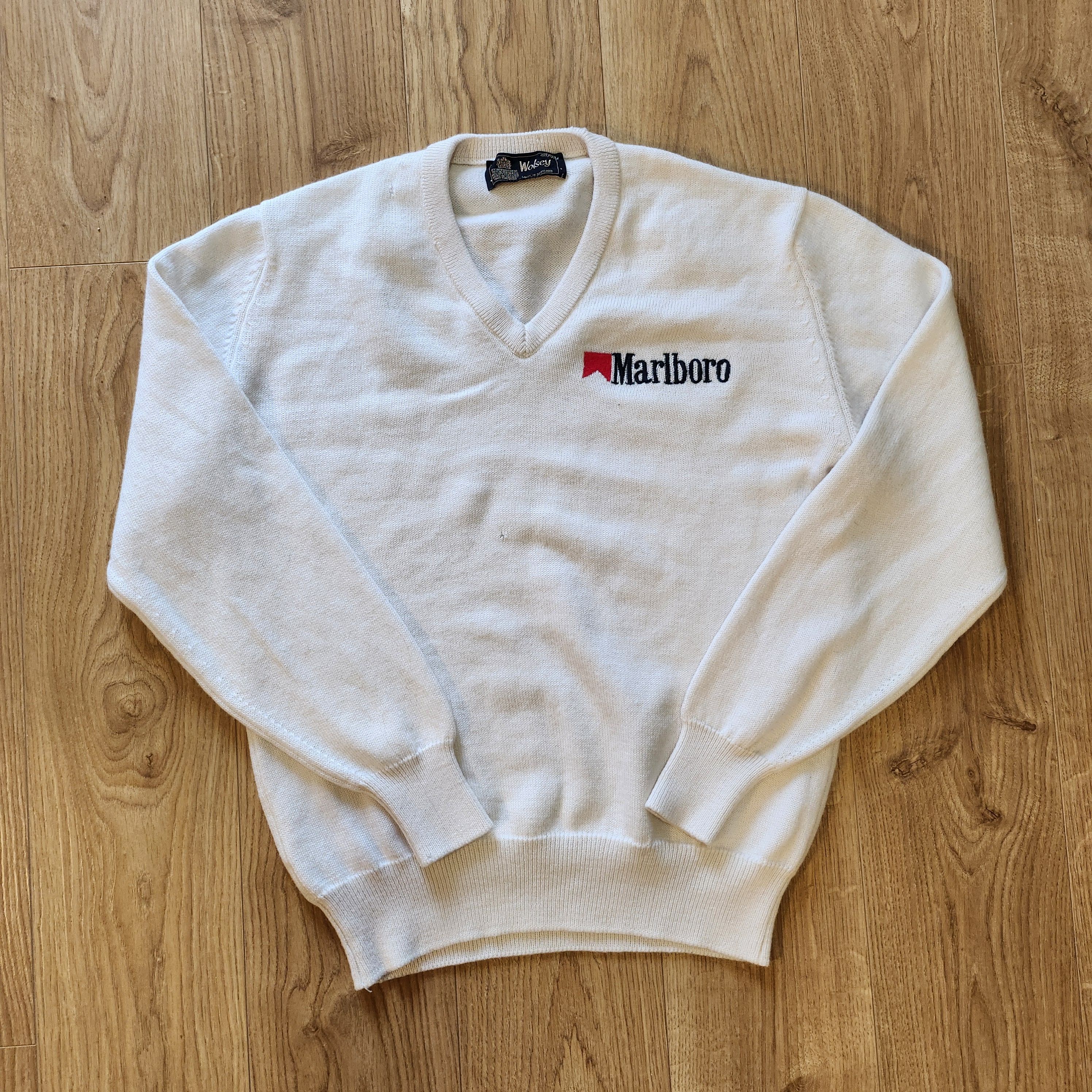 Marlboro × Vintage Wool Marlboro Embroidery Sweater Size US M / EU 48-50 / 2 - 1 Thumbnail