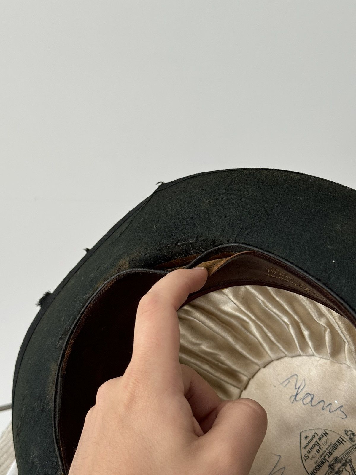 Vintage Antique ≈1940s Herbert Johnson England Black Bowler Hat Size ONE SIZE - 11 Thumbnail