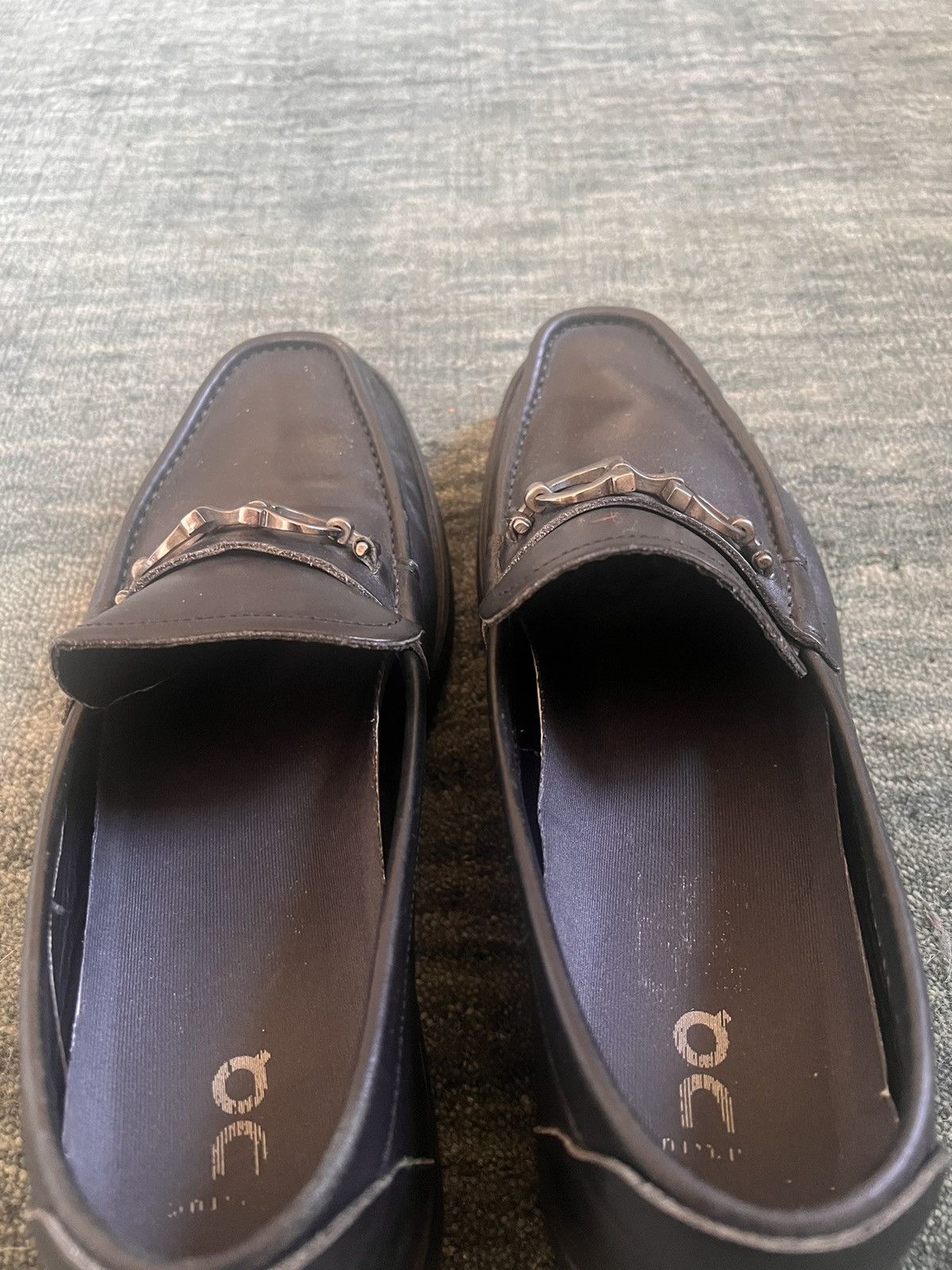 Salvatore Ferragamo Black Horsebit Loafers WORN ONCE Size US 11 / EU 44 - 5 Thumbnail