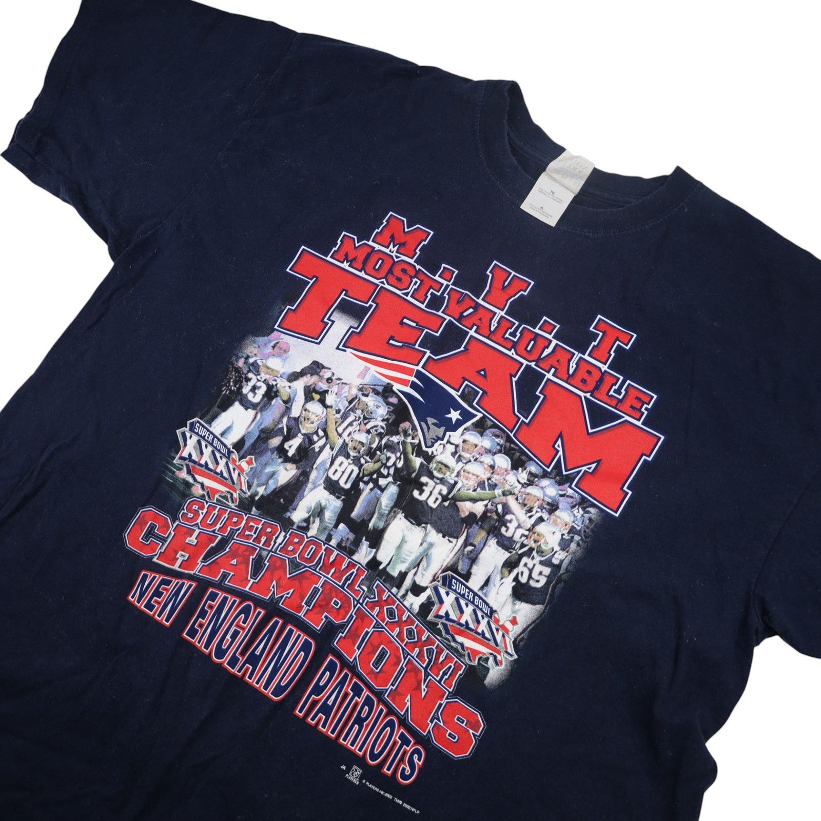 NFL × Vintage VTG Y2k New England Patriots Superbowl Champions Graphic T Size US XL / EU 56 / 4 - 2 Thumbnail