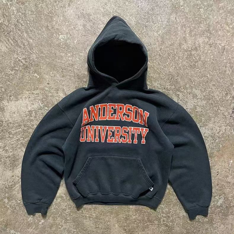 Vintage Men's Black Street Fashion Washed Vintage Hoodie Size US L / EU 52-54 / 3 - 1 Thumbnail