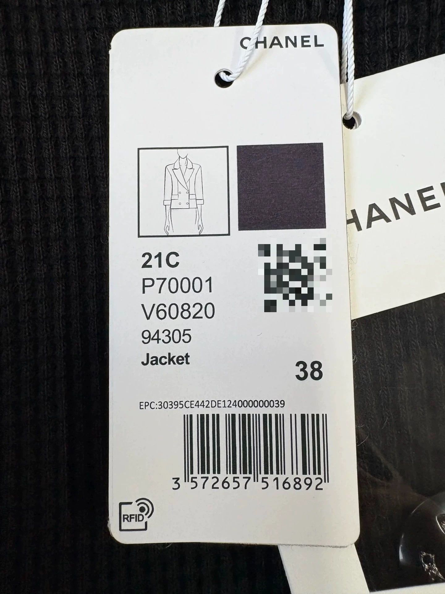 Chanel Chanel 21C Waffle CC Crystal Blazer Women's Black Size S / US 4 / IT 40 - 7 Thumbnail