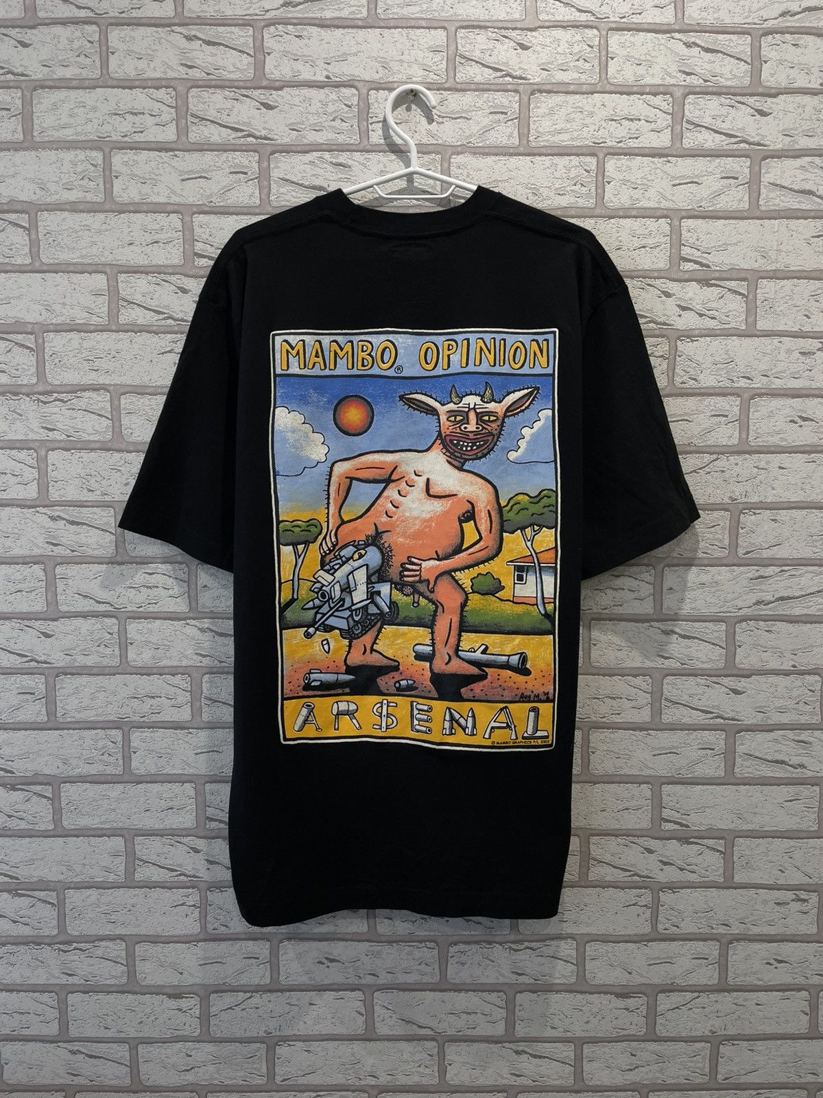 Mambo × Vintage RARE Vintage Mambo Opinion Arsenal 2003 Big Logo T shirt Tee Size US L / EU 52-54 / 3 - 11 Thumbnail