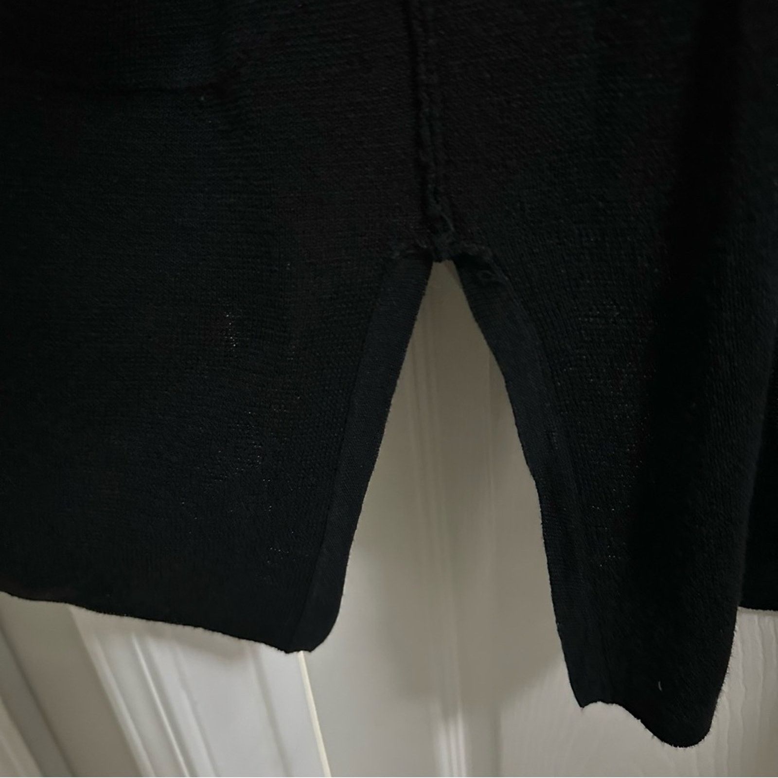 J.Crew J.CREW Juliette collarless sweater-blazer linen blend Black Size L / US 10 / IT 46 - 9 Thumbnail