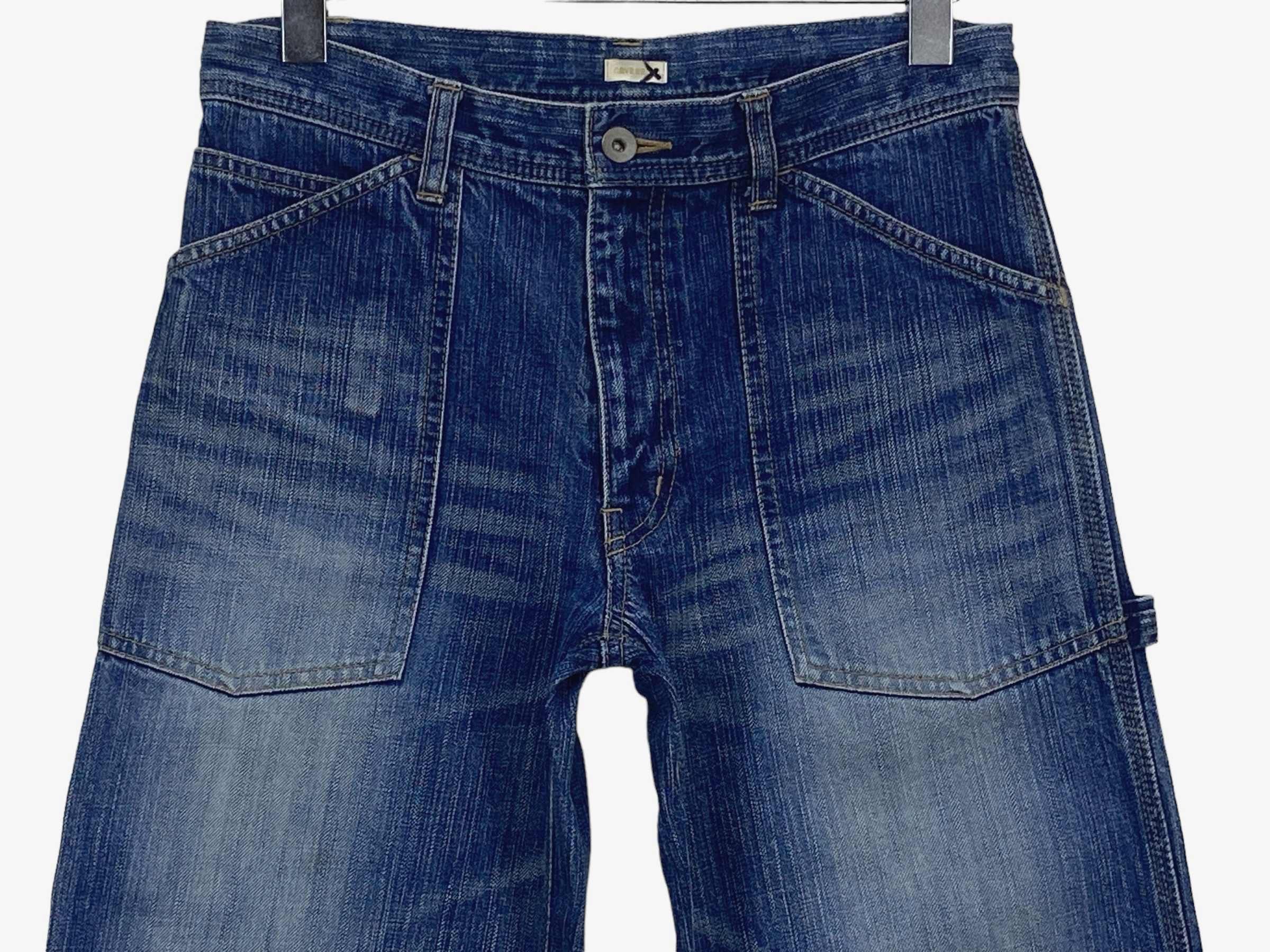 Japanese Brand Flare Jeans Carpenter Bootcut Jeans Baker Pocket Pants Size US 29 - 3 Thumbnail