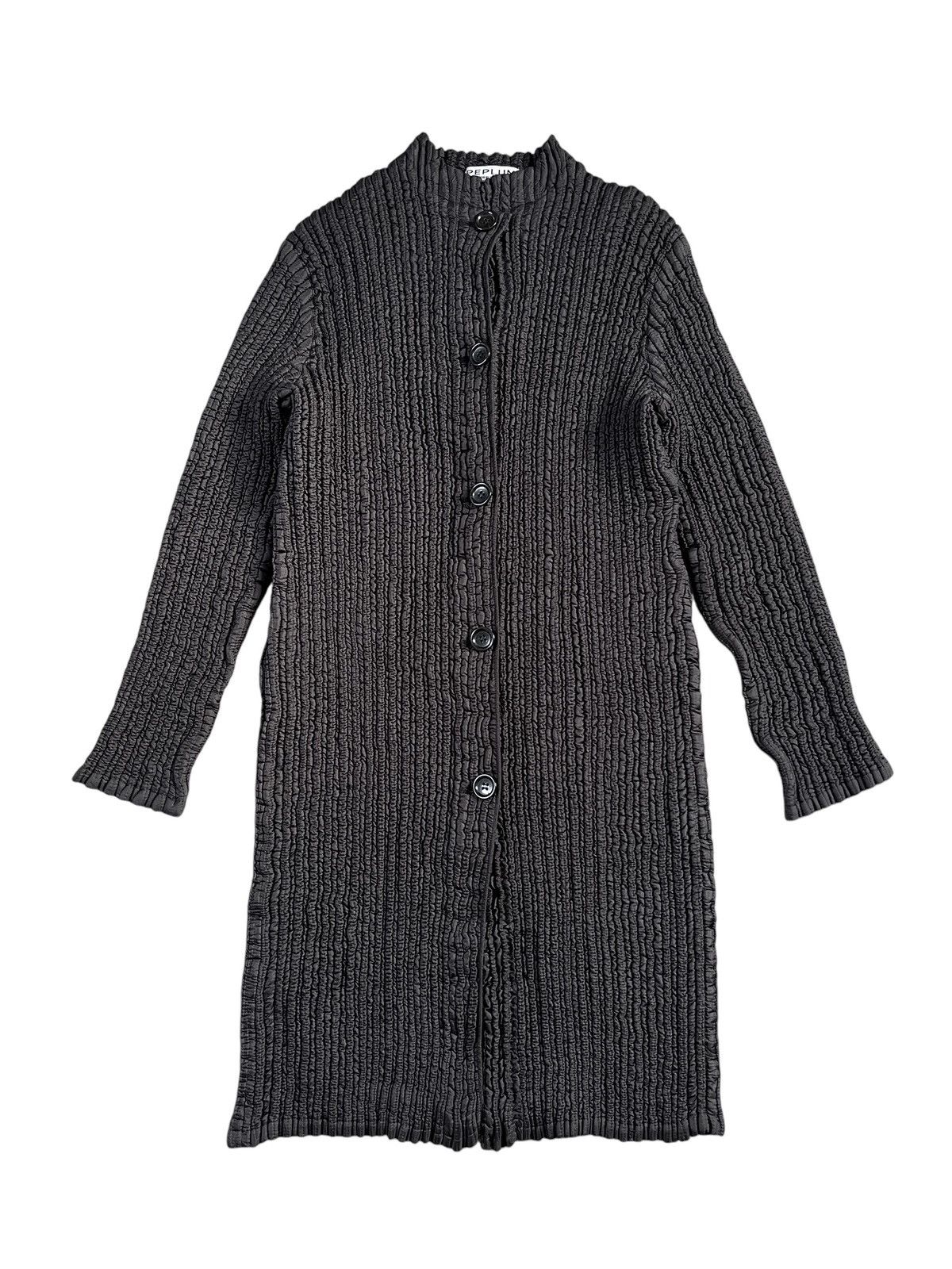 Issey Miyake 1980 Peplum by Yoshiki Hishinuma Pleated Wrinkles Long Coat Size S / US 4 / IT 40 - 2 Thumbnail