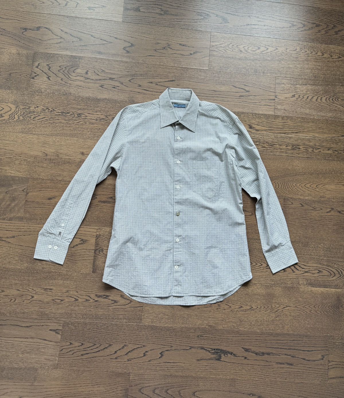 Altea ALTEA Milano ITALY Made Mens Small Checker Dress Shirt Size US M / EU 48-50 / 2 - 4 Thumbnail