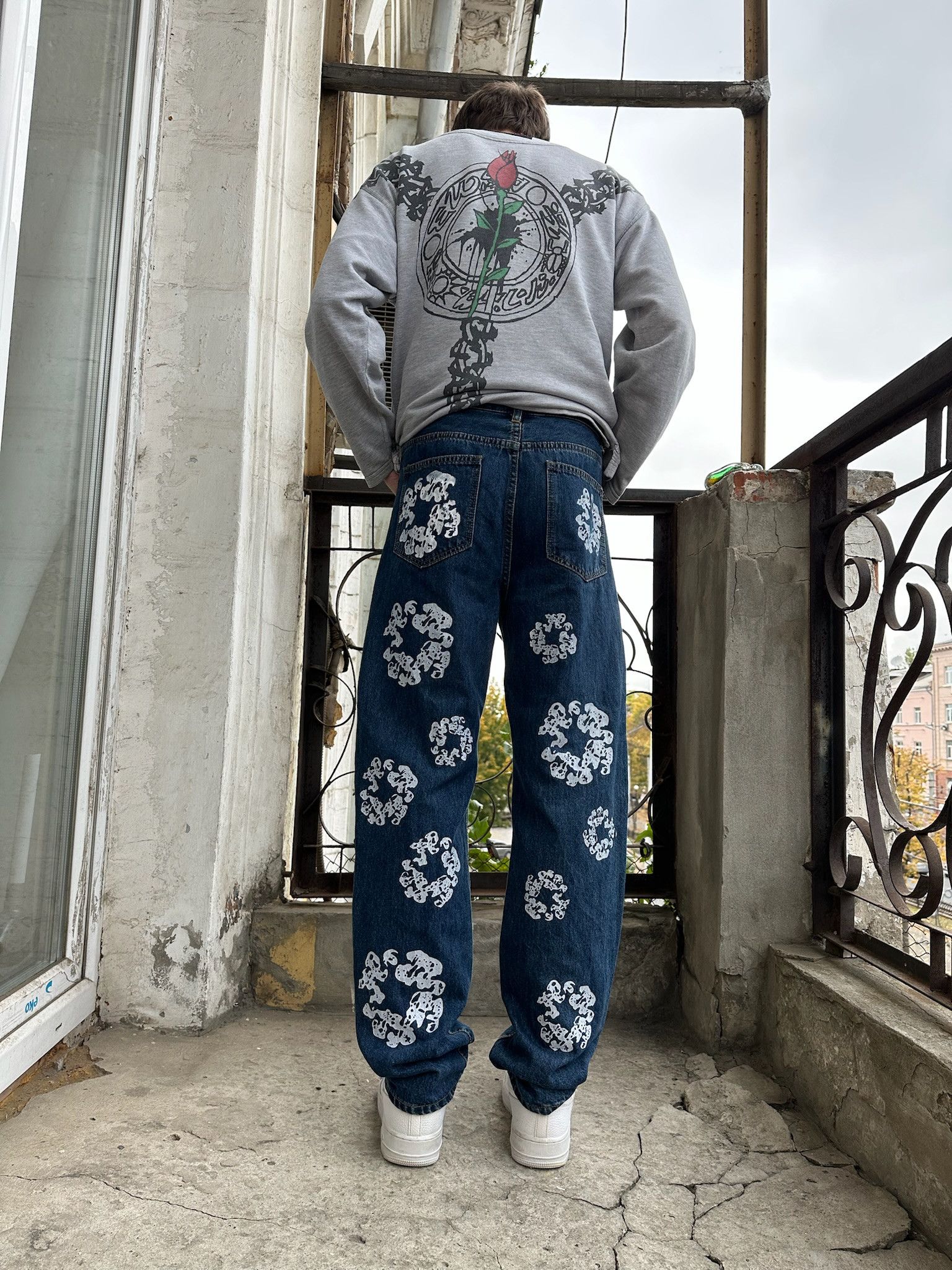 Vintage Custom Art Denim Tears Style Denim Jeans Size US 34 / EU 50 - 3 Thumbnail