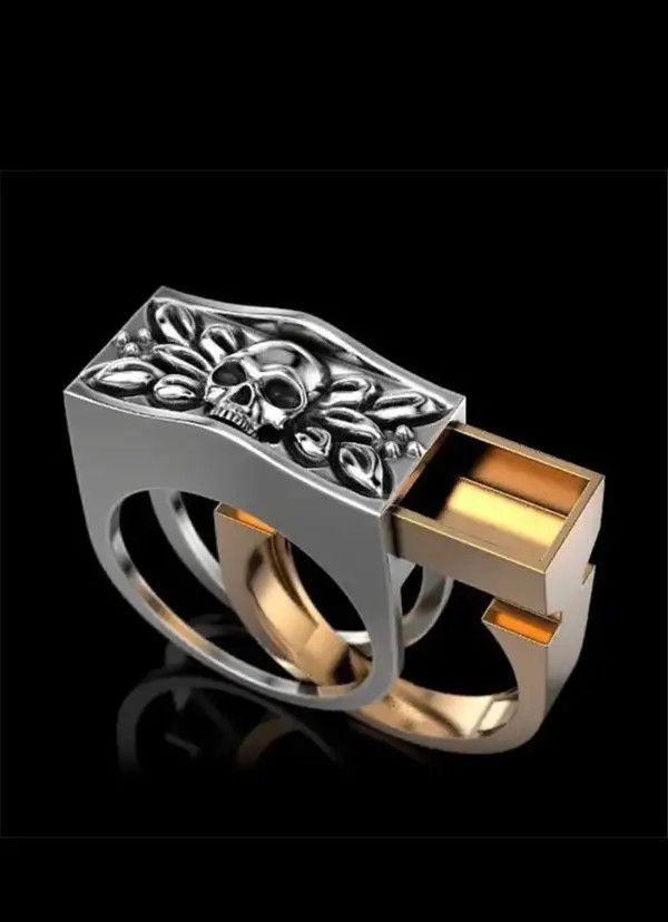 Other Skull Ring Secret Compartment Ring (size 6-12) Size ONE SIZE - 1 Thumbnail