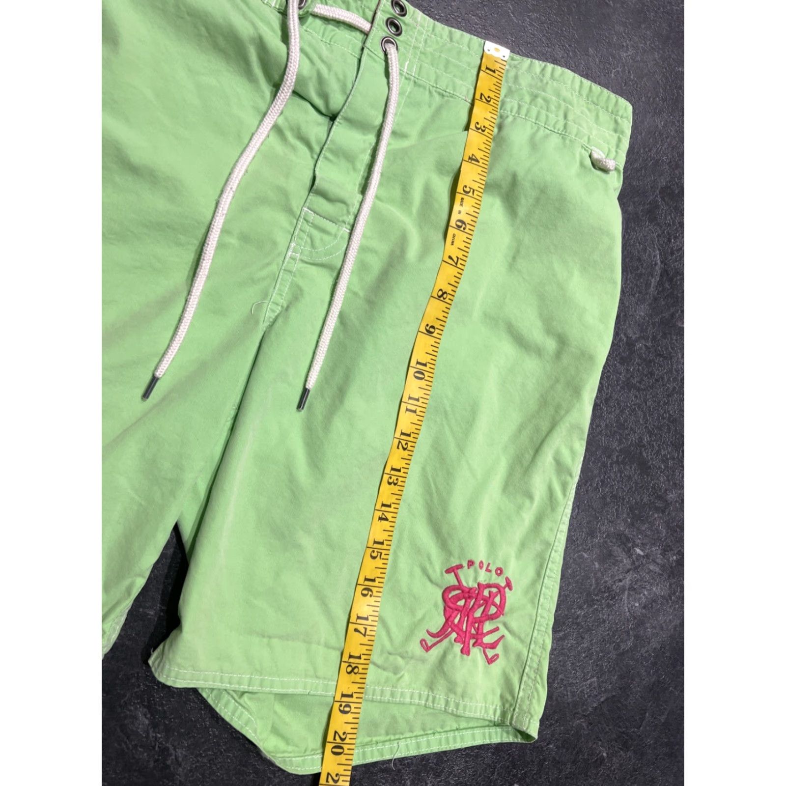 Polo Ralph Lauren VINTAGE Polo Ralph Lauren Swim Trunks Cross Mallets L Men Green Trunks Back Pocket Built-In Brief Elastic Waist Drawstring Lightweight Pockets Size US L / EU 52-54 / 3 - 5 Thumbnail