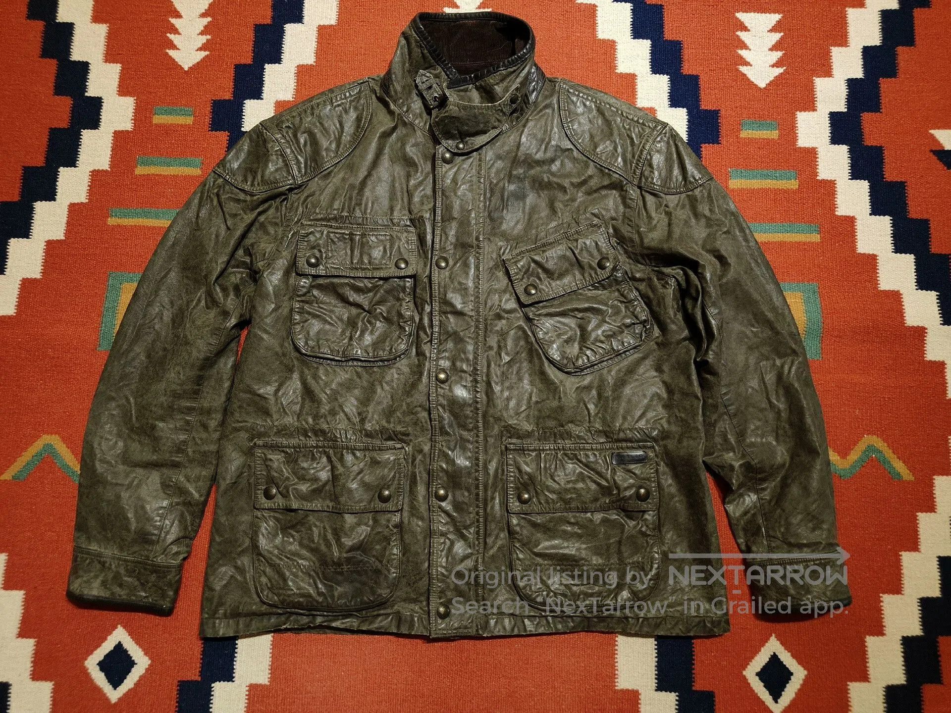 RRL Ralph Lauren Polo Ralph Lauren RRL Waxed Motorcycle Jacket. Size US XXL / EU 58 / 5 - 1 Thumbnail