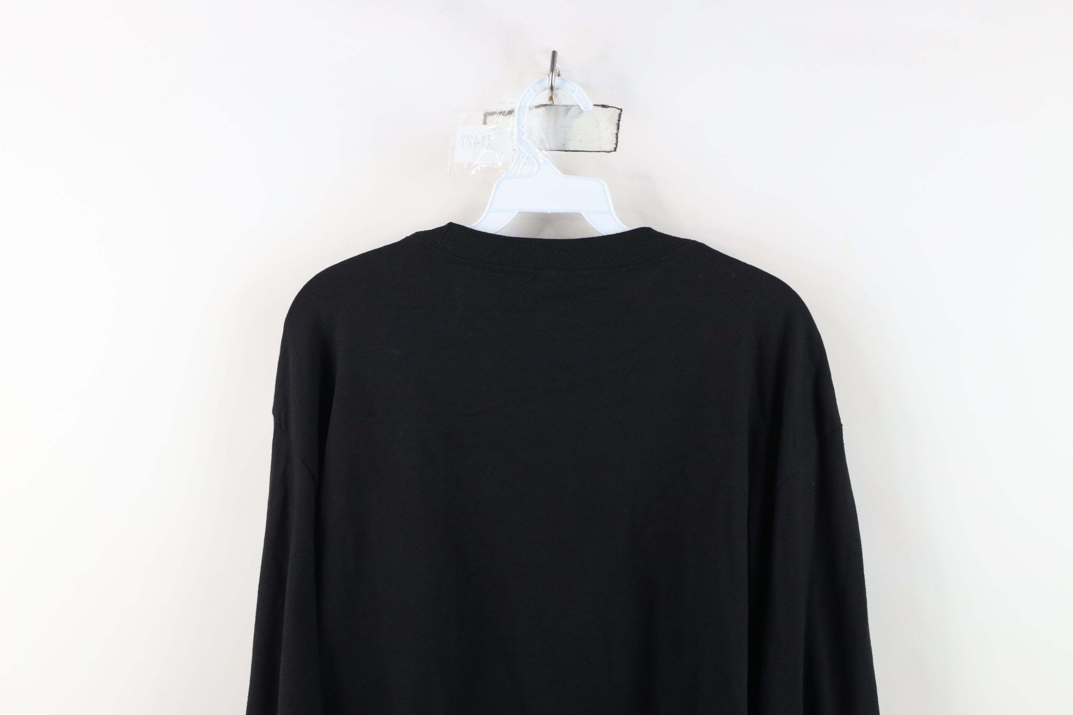 Vintage Vintage 90s Y2K Streetwear Cotton Long Sleeve T-Shirt Black Size US L / EU 52-54 / 3 - 13 Thumbnail