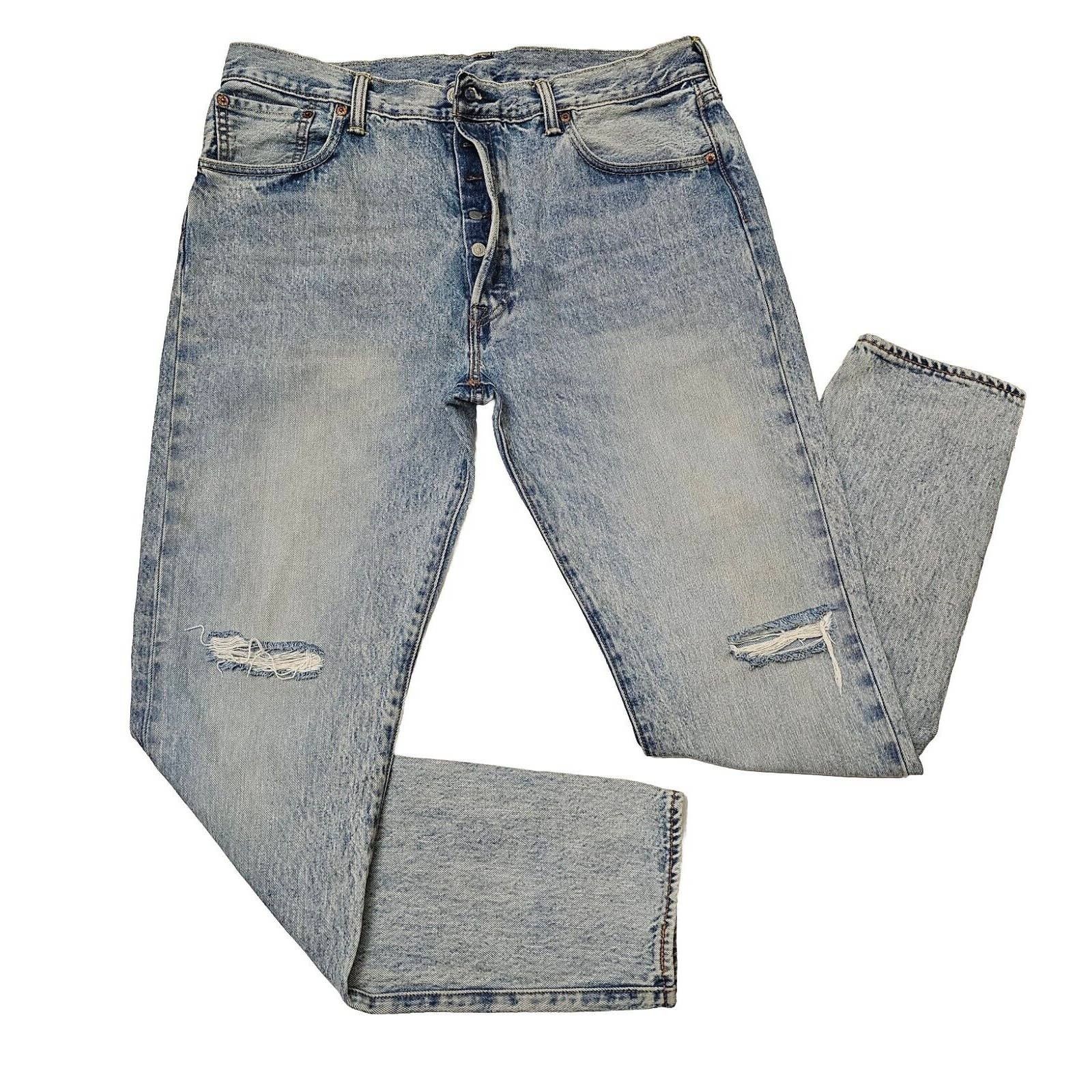 LEVI'S 501 CT XX VTG Button Fly Tapered Distressed 36×33