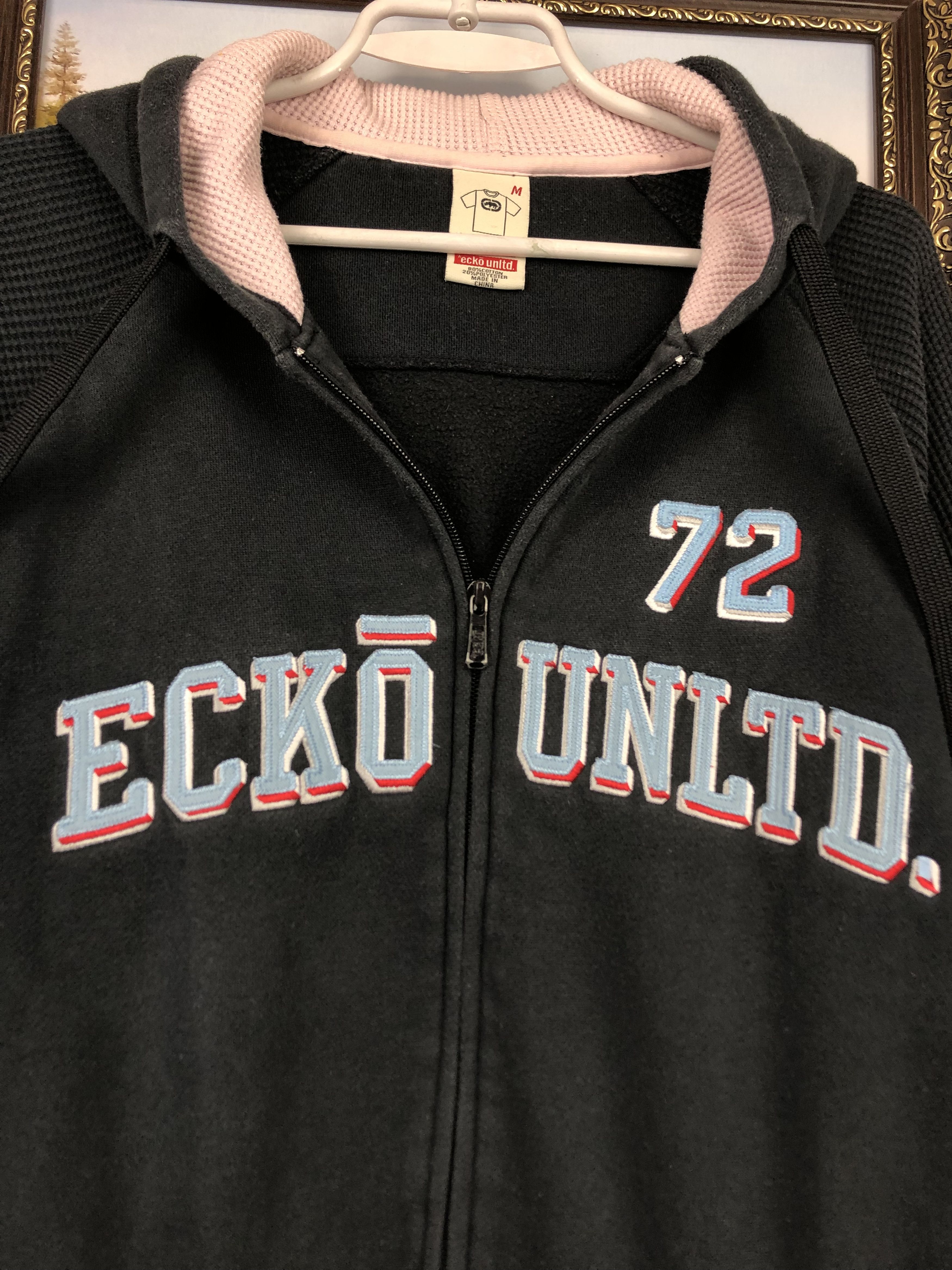 Ecko Unltd. × Rare Panther × Vintage Vintage ECKO Unltd Zip Up Hoodie Sweatshirt Black Jacket Size US M / EU 48-50 / 2 - 7 Thumbnail
