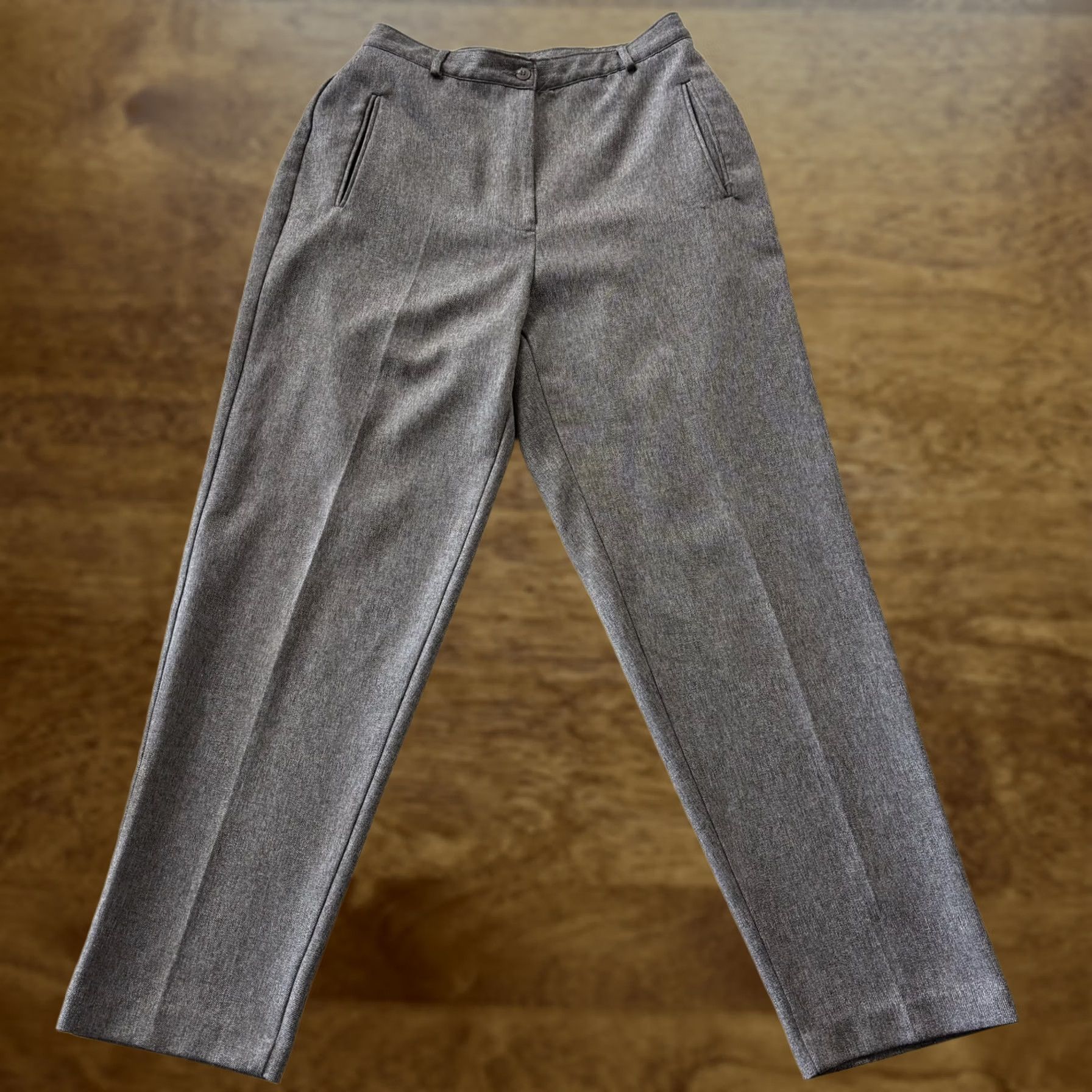 Vintage Vintage Alia Dress Pants Womens 28 Gray Tweed Tapered Leg Career Office Work Pants Dress Pants Womens Gray Tweed 90s Alia Womens Size 28" / US 6 / IT 42 - 1 Thumbnail