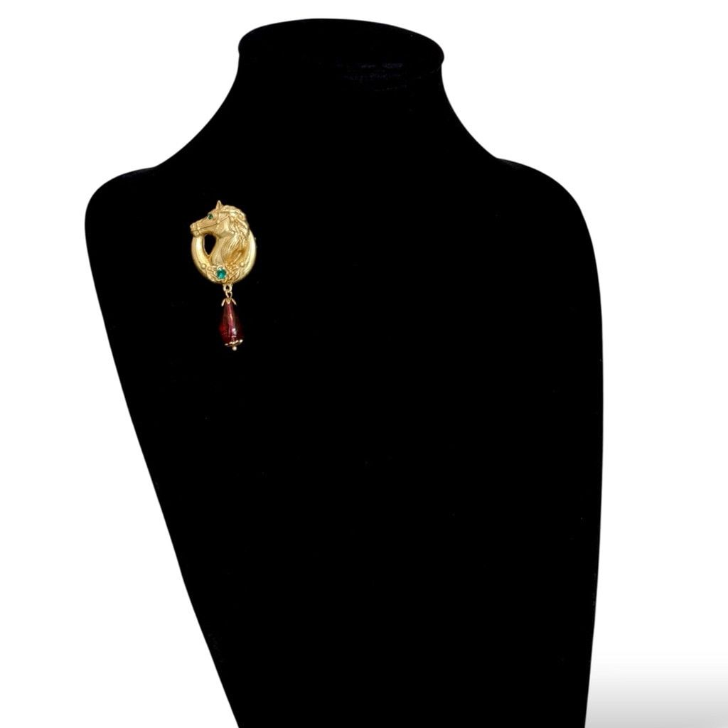 Neiman Marcus NEIMAN MARCUS | Vintage-Style Lion Head Brooch | Gold Tone R Size ONE SIZE - 5 Thumbnail