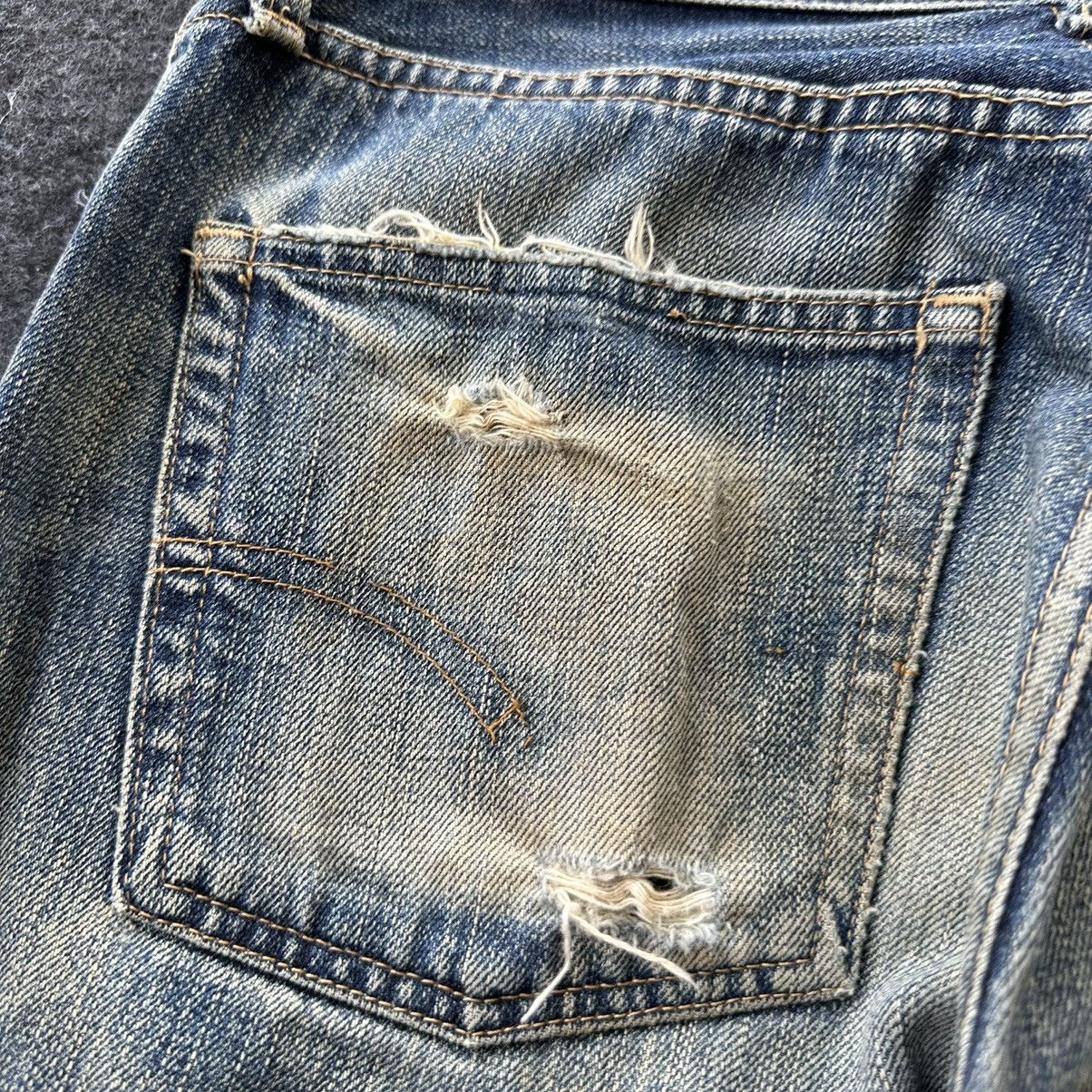 Levi's Levis 505 Red Loop Faded Washed Vintage Denim 29x33 D645 Size US 29 - 11 Thumbnail